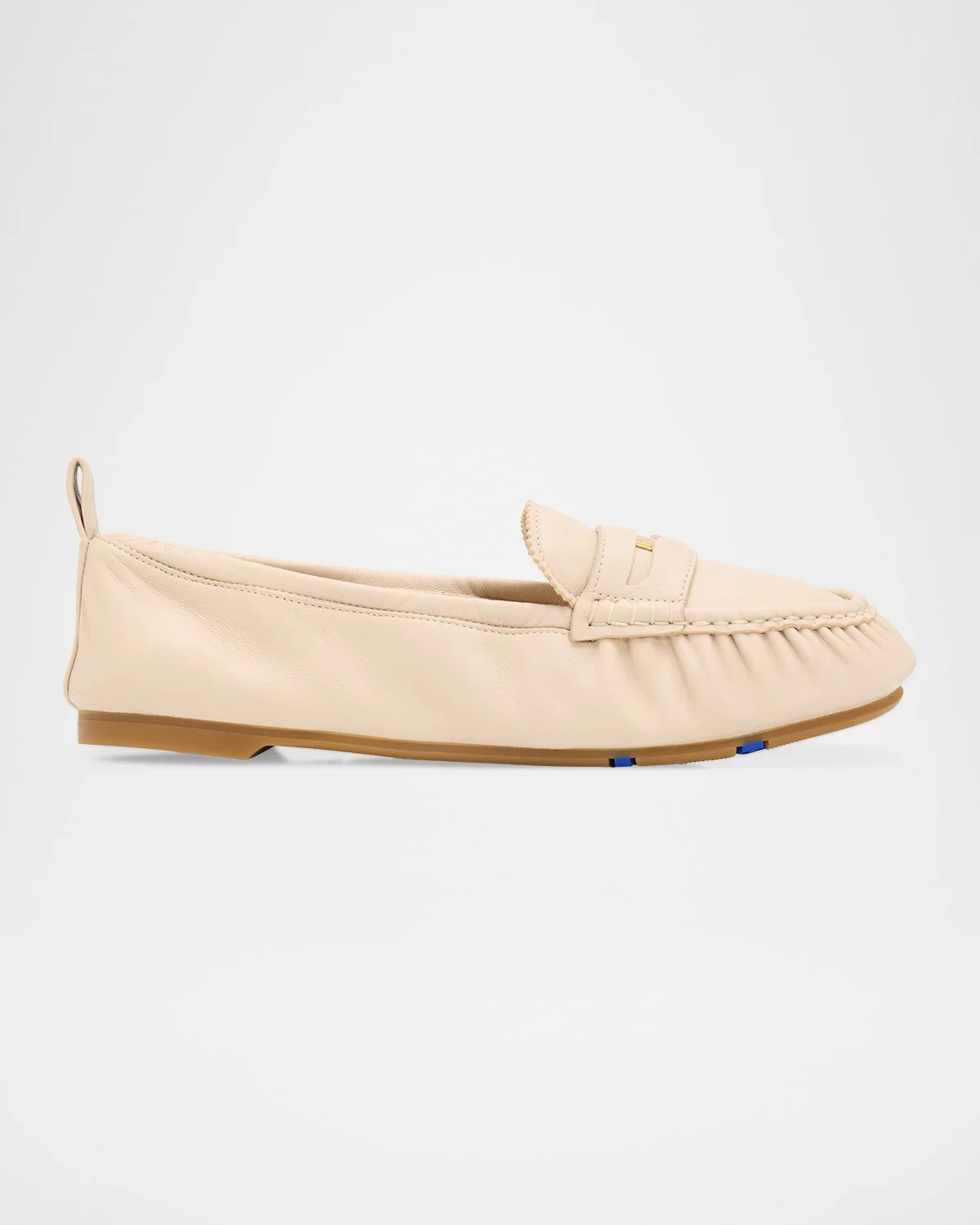 Fawn Leather Loafer Ballerina Flats - 1