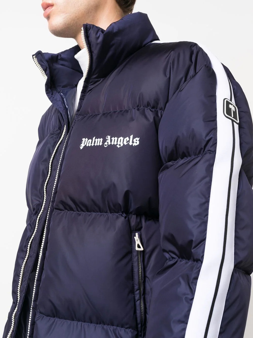 logo-print padded jacket - 5