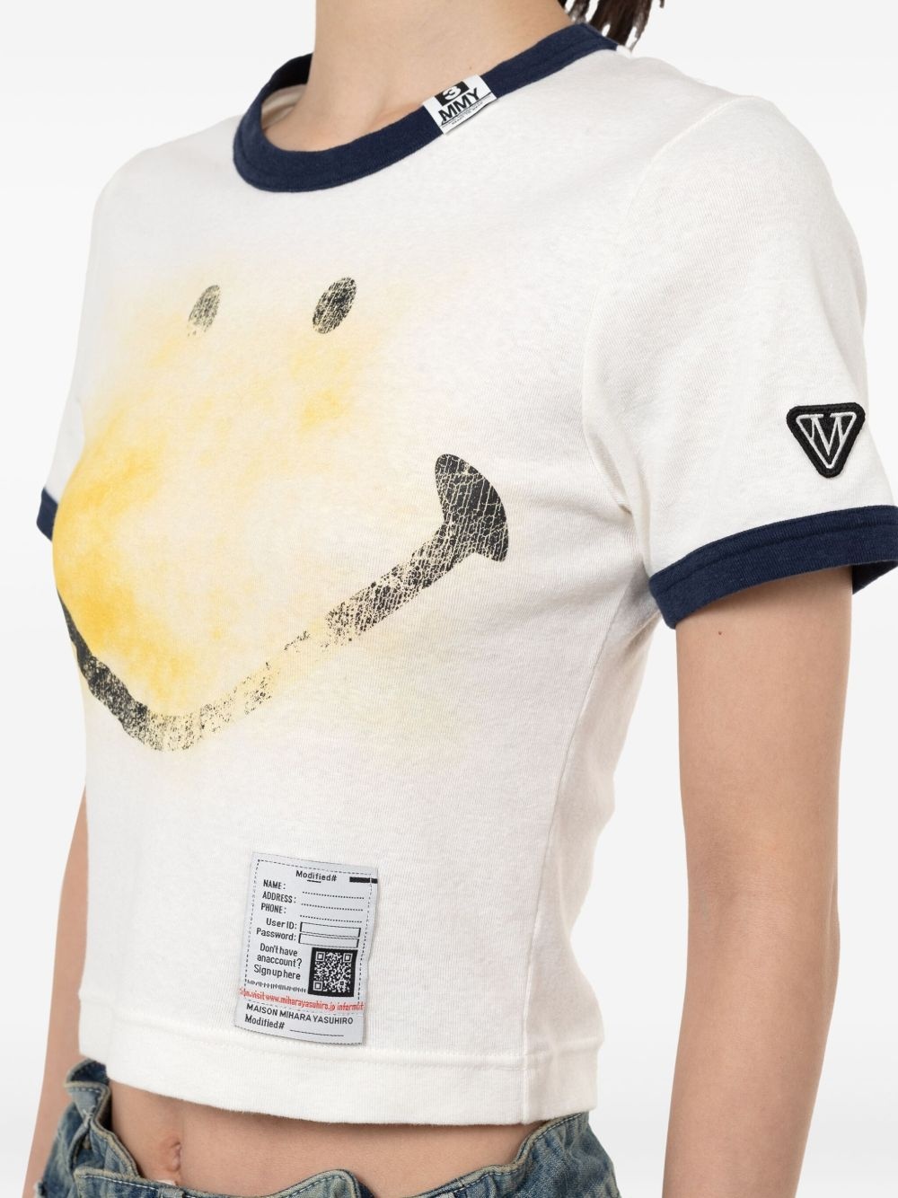 smiley face-print T-shirt - 4