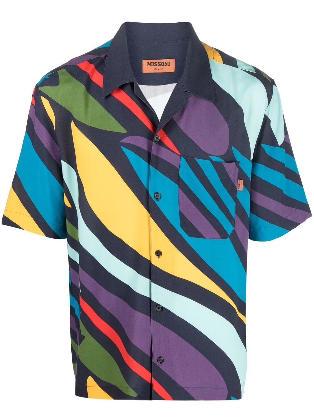 abstract-print shirt - 1