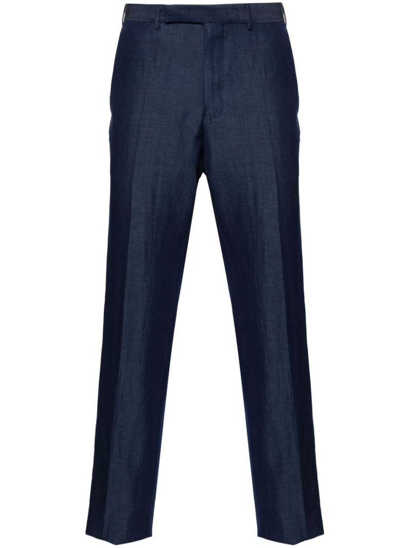pressed-crease straight-leg trousers 1