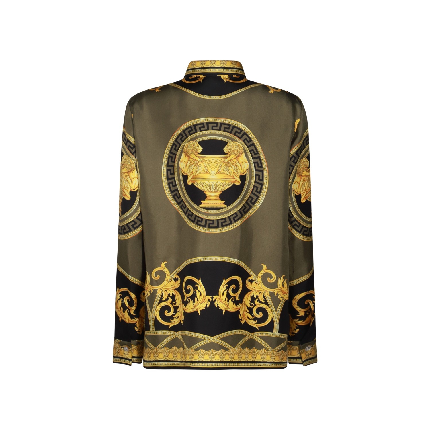 GOLD AND BLACK SILK SHIRT - 2