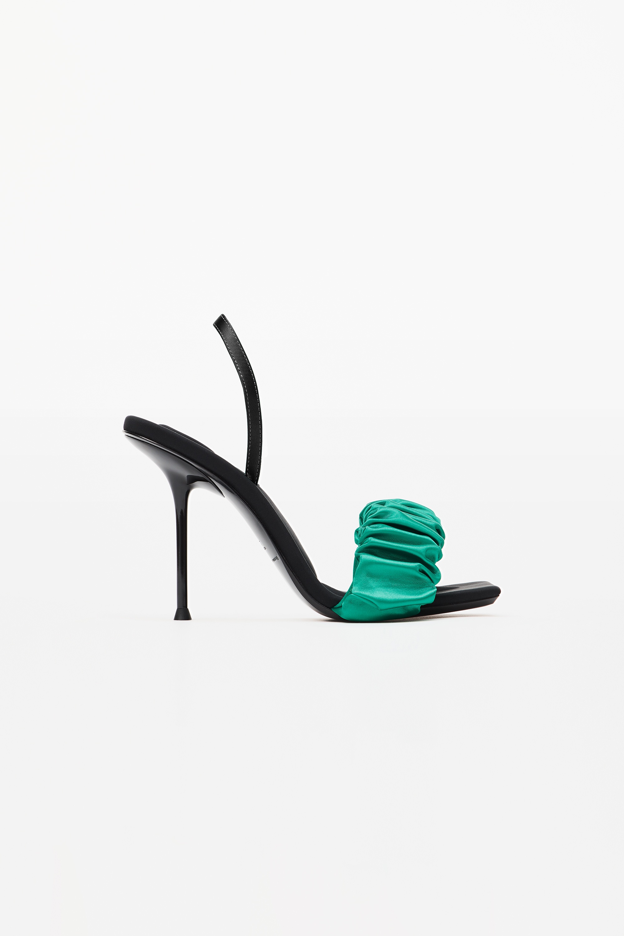 JULIE SCRUNCHIE SLINGBACK HEEL IN SATIN - 1