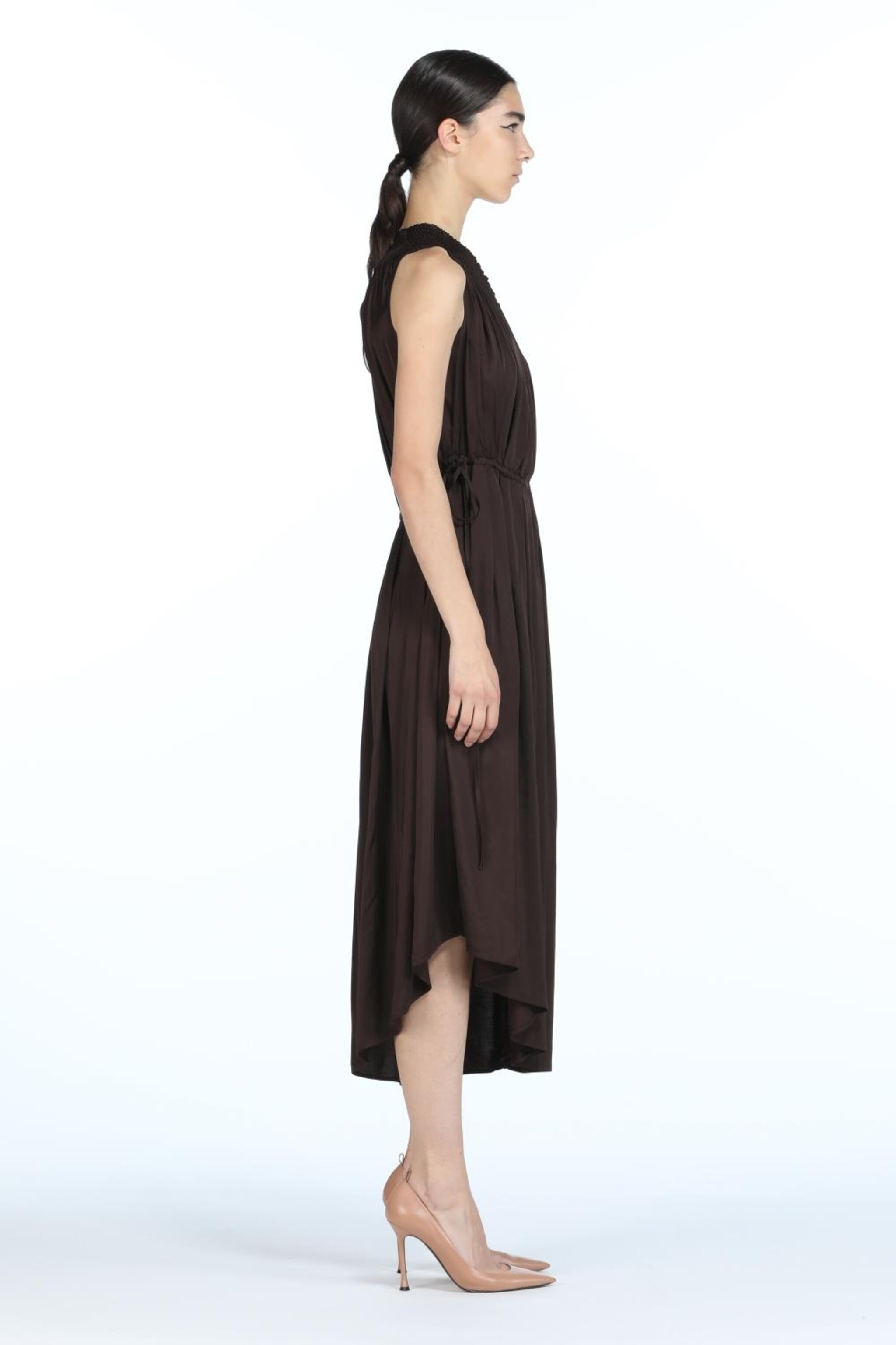GATHERED ONE-SHOULDER DRESS - 3