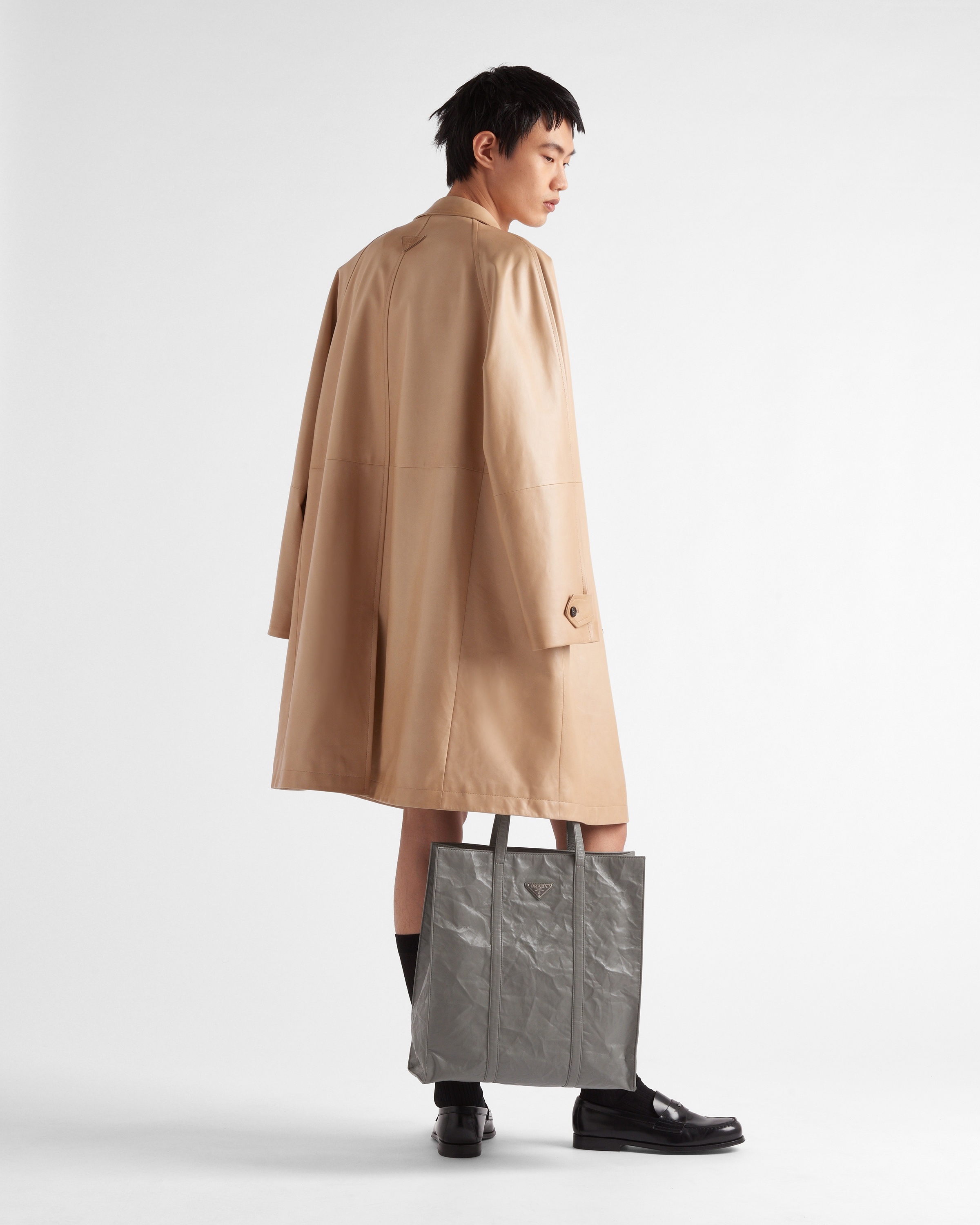 Oversized nappa leather coat - 5