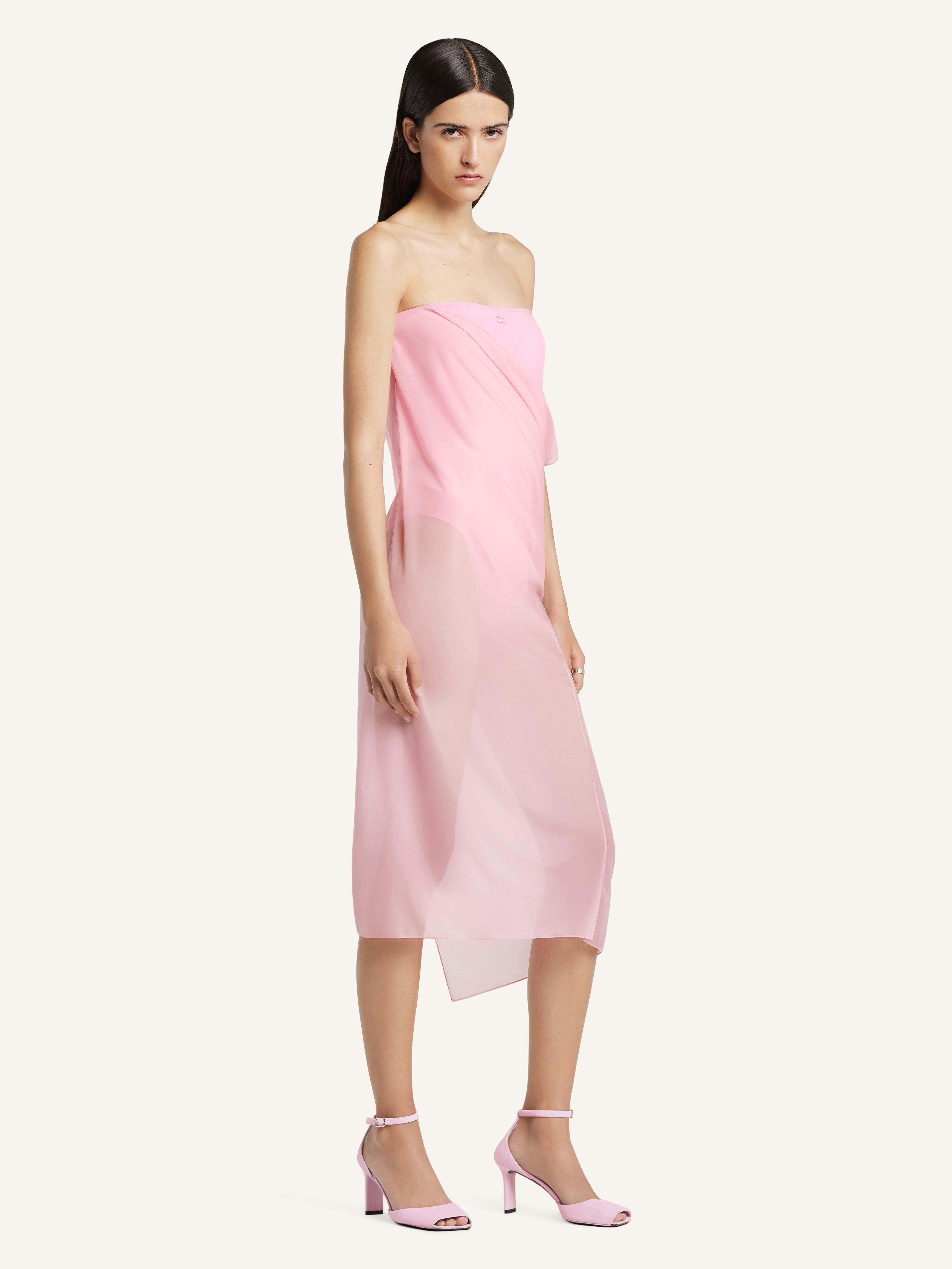 DRAPED JERSEY BUSTIER DRESS - 3