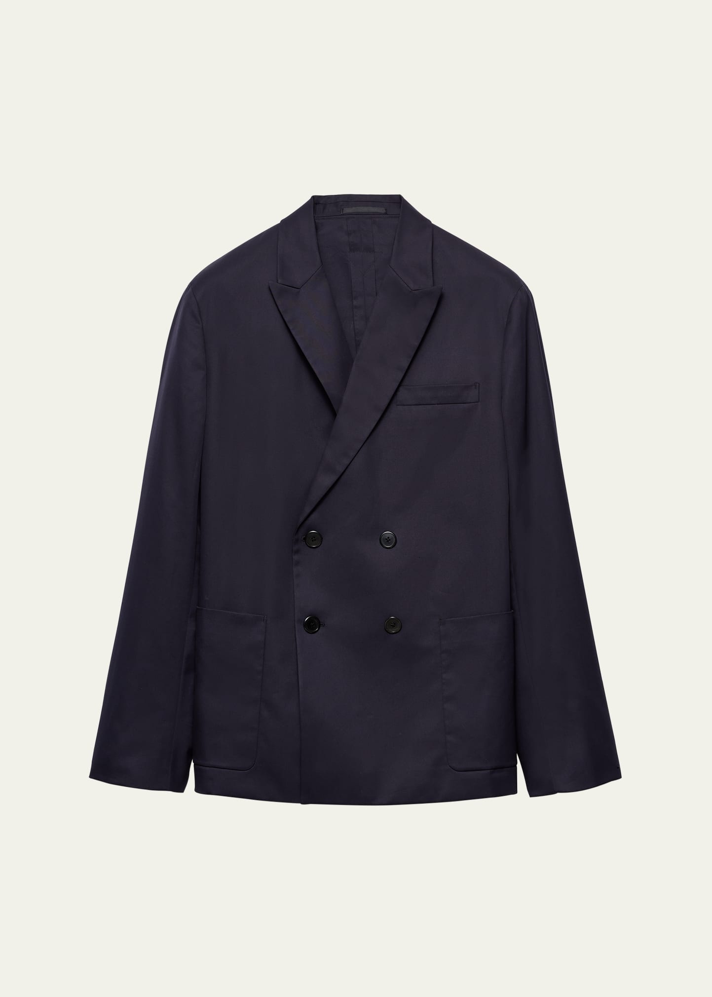 Men's Double-Breasted Cotton Blazer - 1