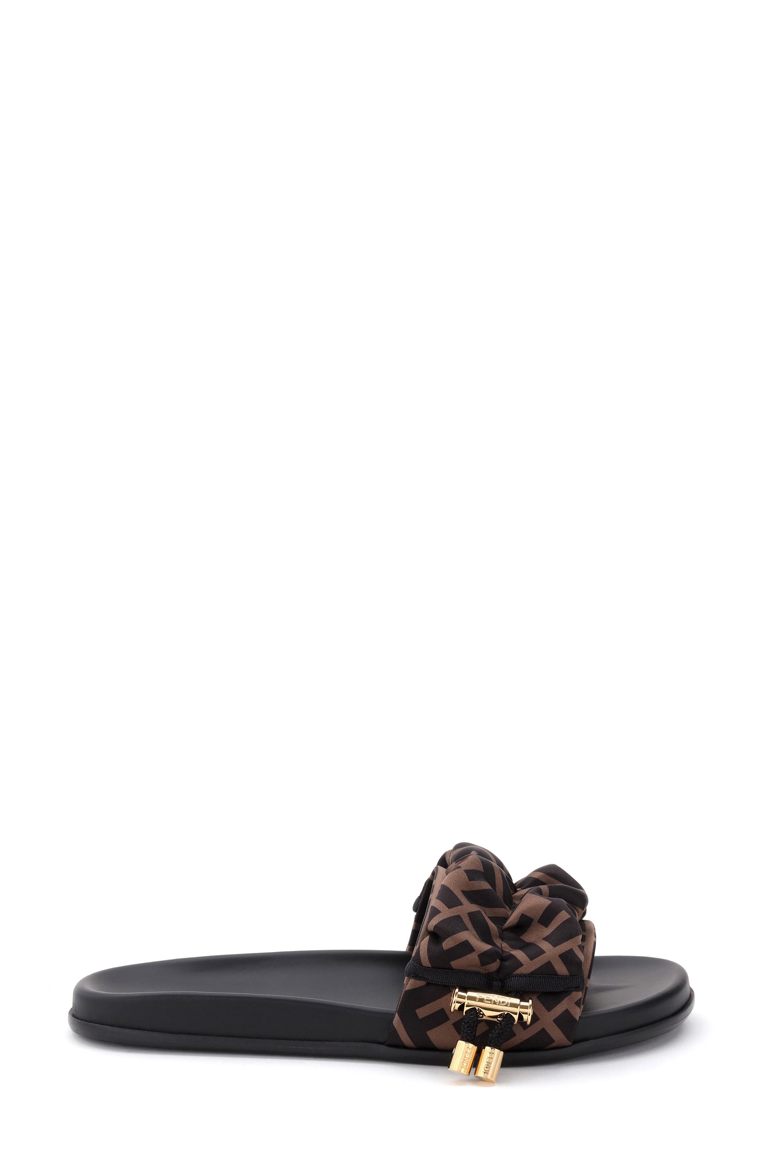Fendi x Sarah Coleman FF Vertigo Slide Sandal in Tobacco/black at Nordstrom - 2