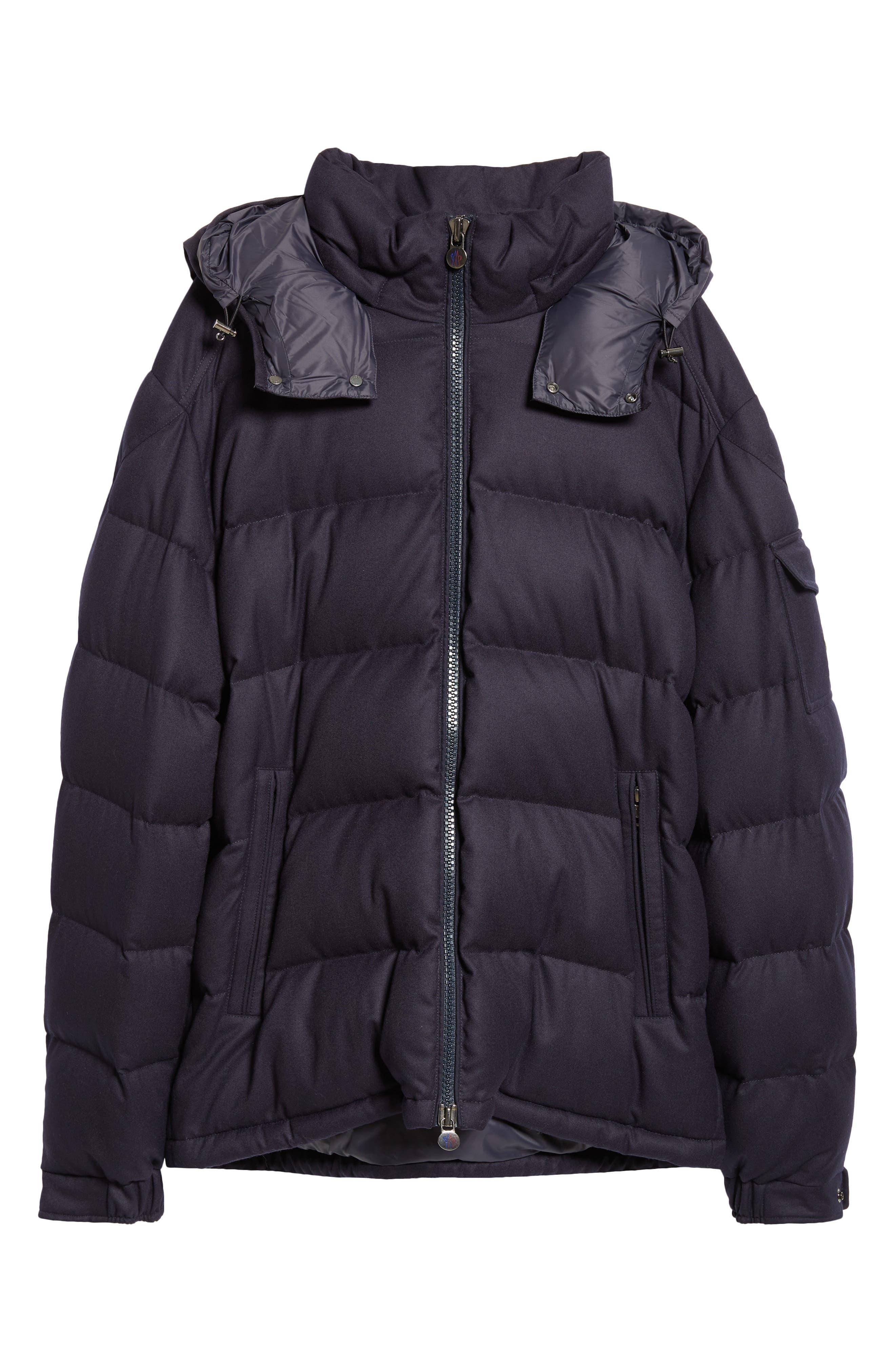 Moncler Montgenevre Virgin Wool Down Puffer Jacket in Navy at Nordstrom - 6