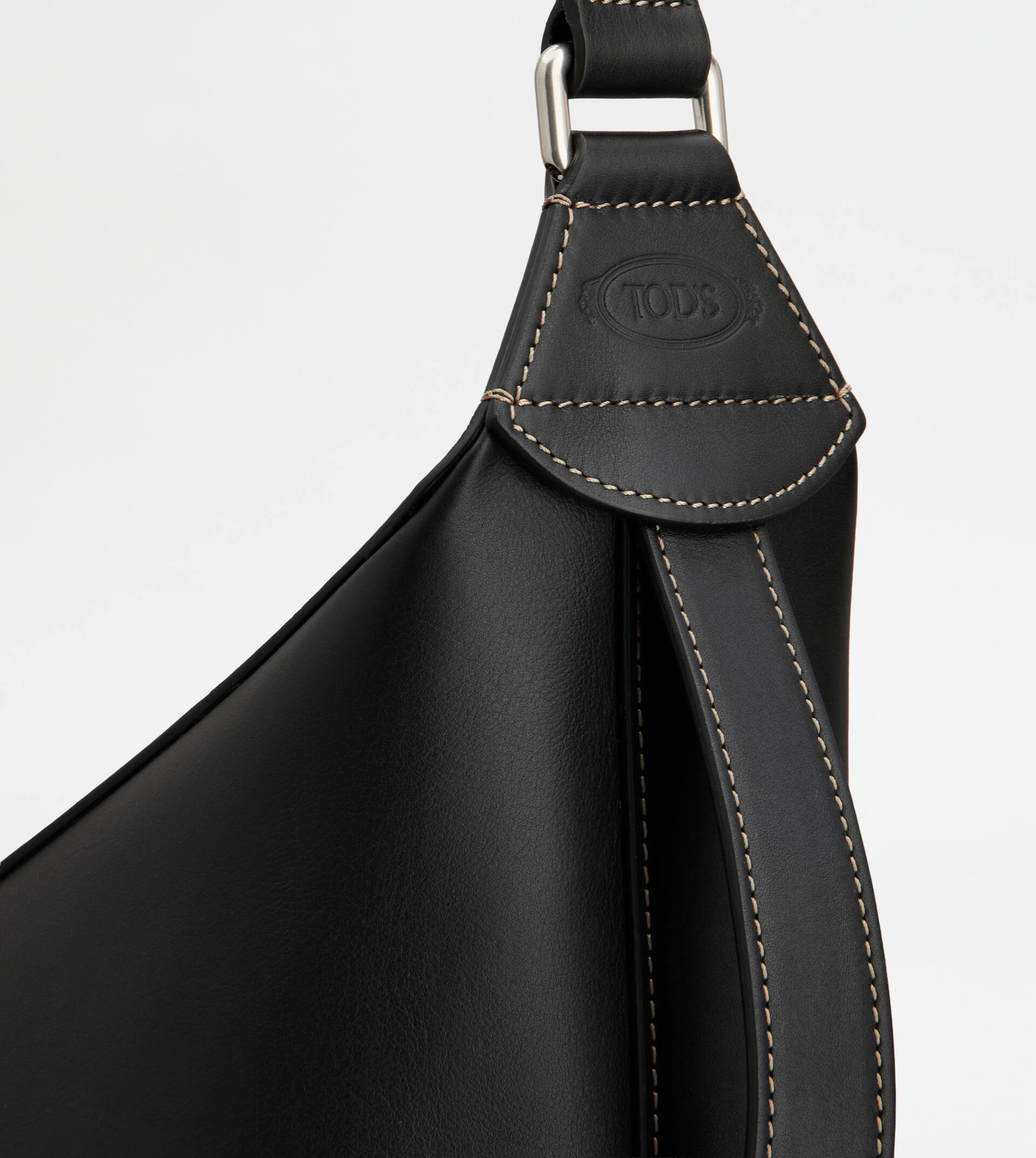 TOD’S MEDA BAG IN LEATHER SMALL - BLACK - 5
