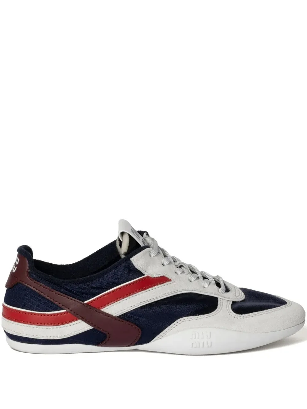 Miu Miu Women Gymnasium Technical Fabric And Suede Sneakers - 1