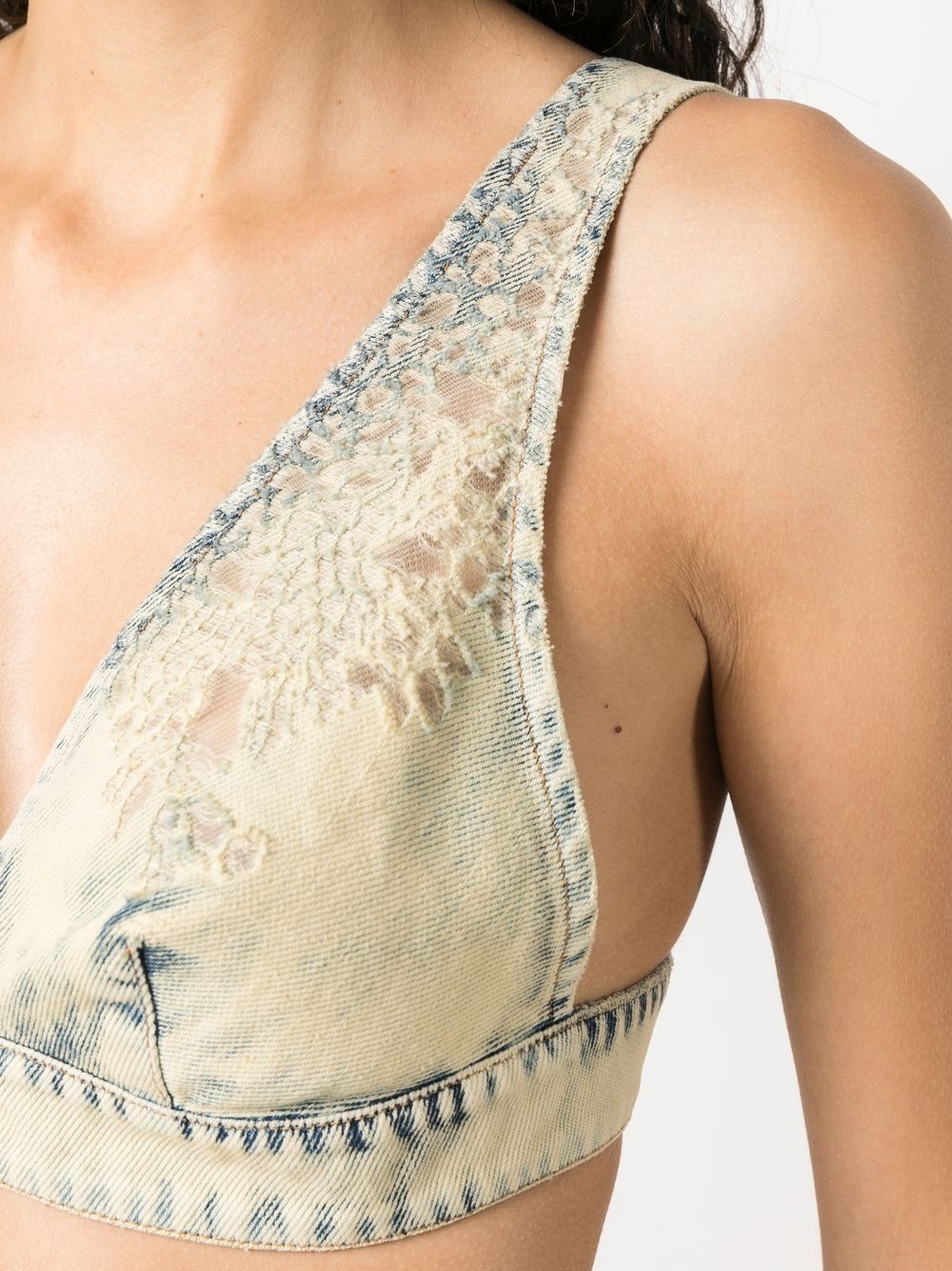 denim bra-style top - 5