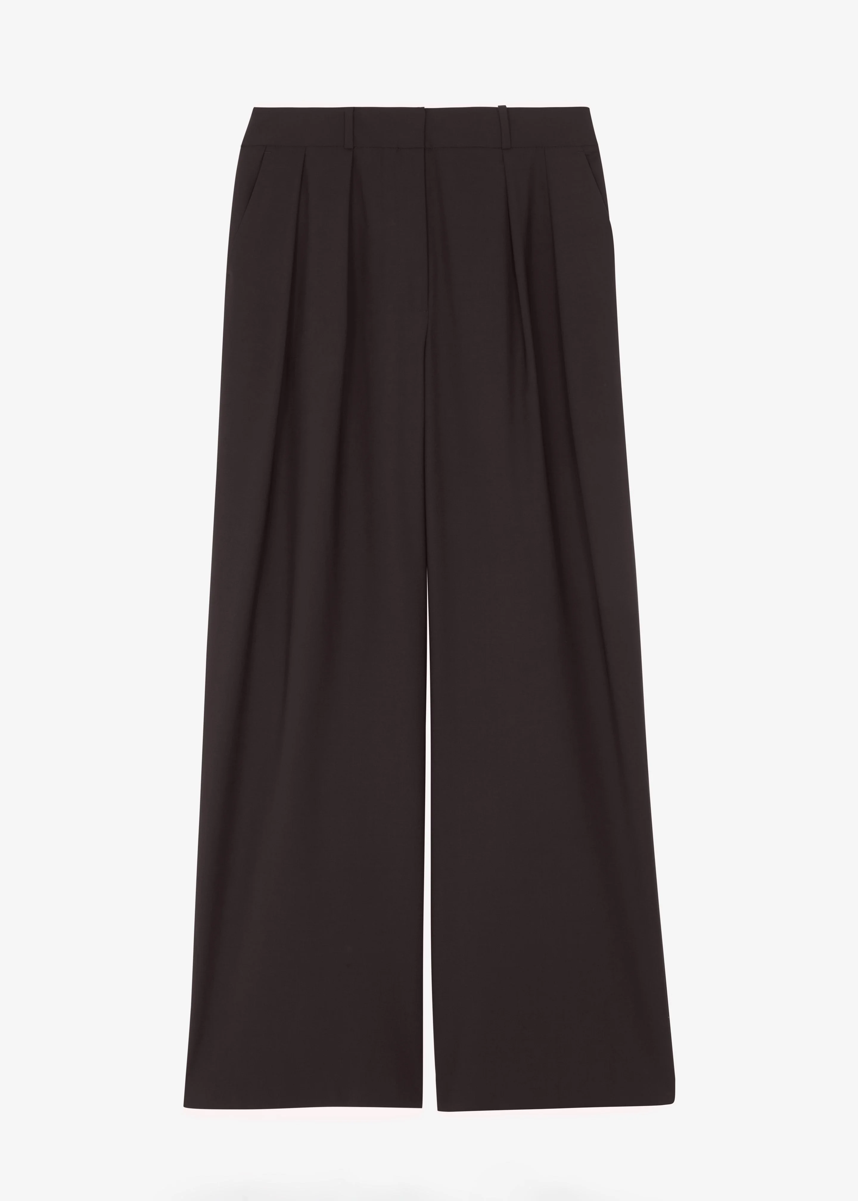 Ripley Pleated Trousers - Brown - 1