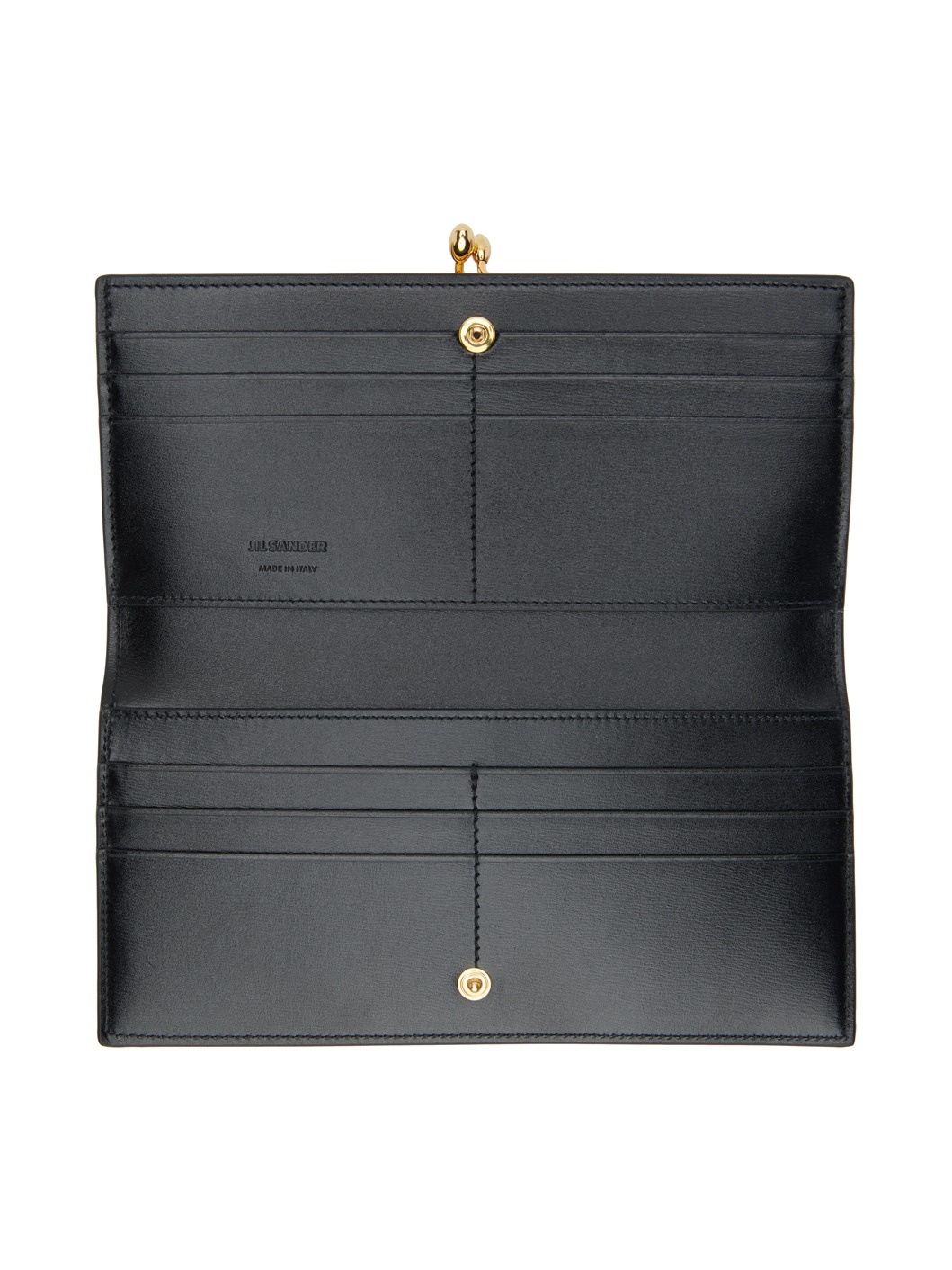 Jil Sander Black Goji Medium Wallet ssense REVERSIBLE