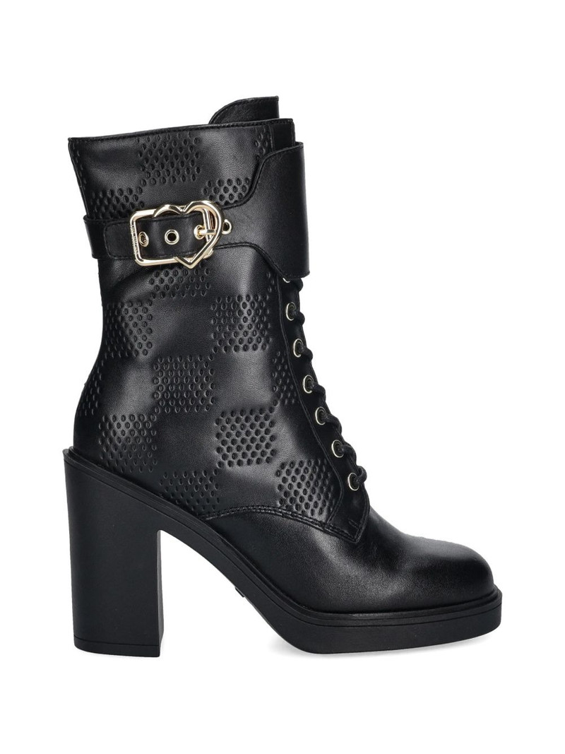 heart-buckle heeled boots 1