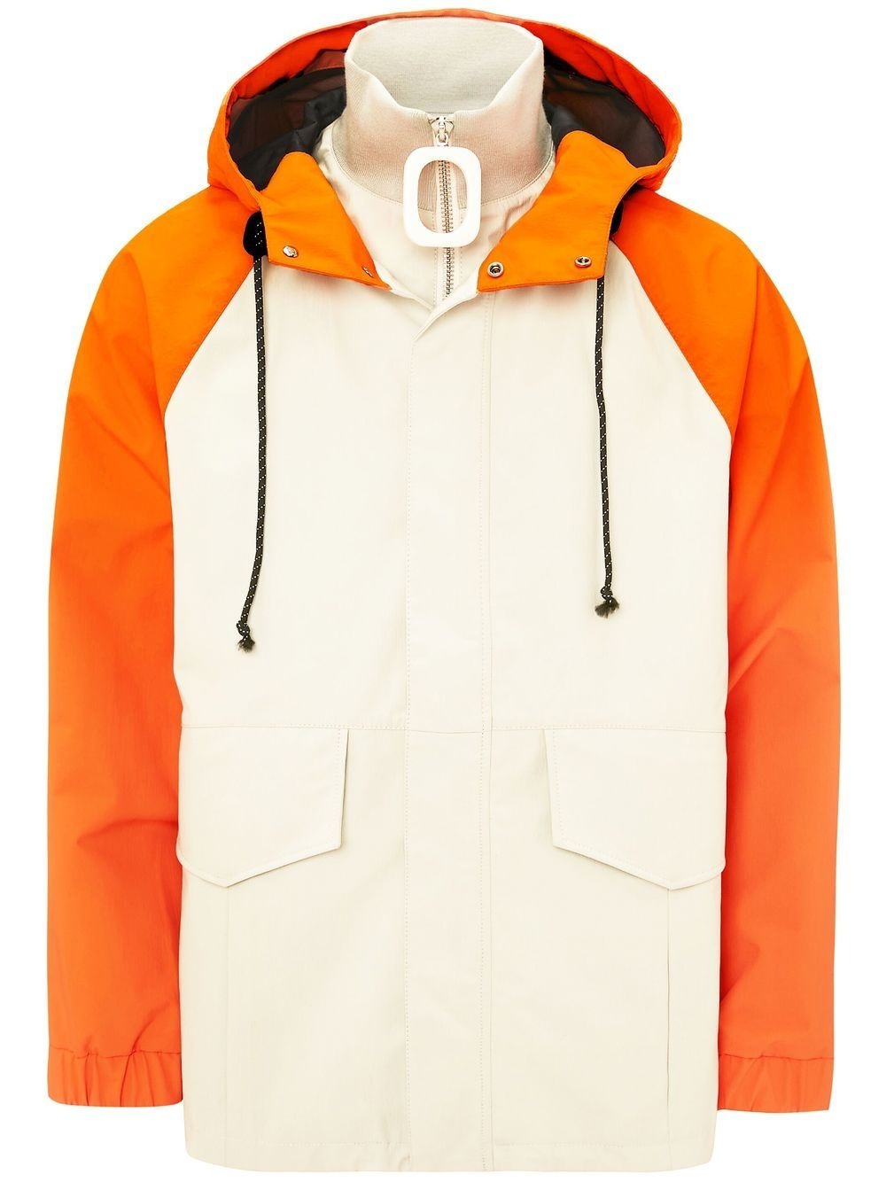 two-tone hooded jacket - 1