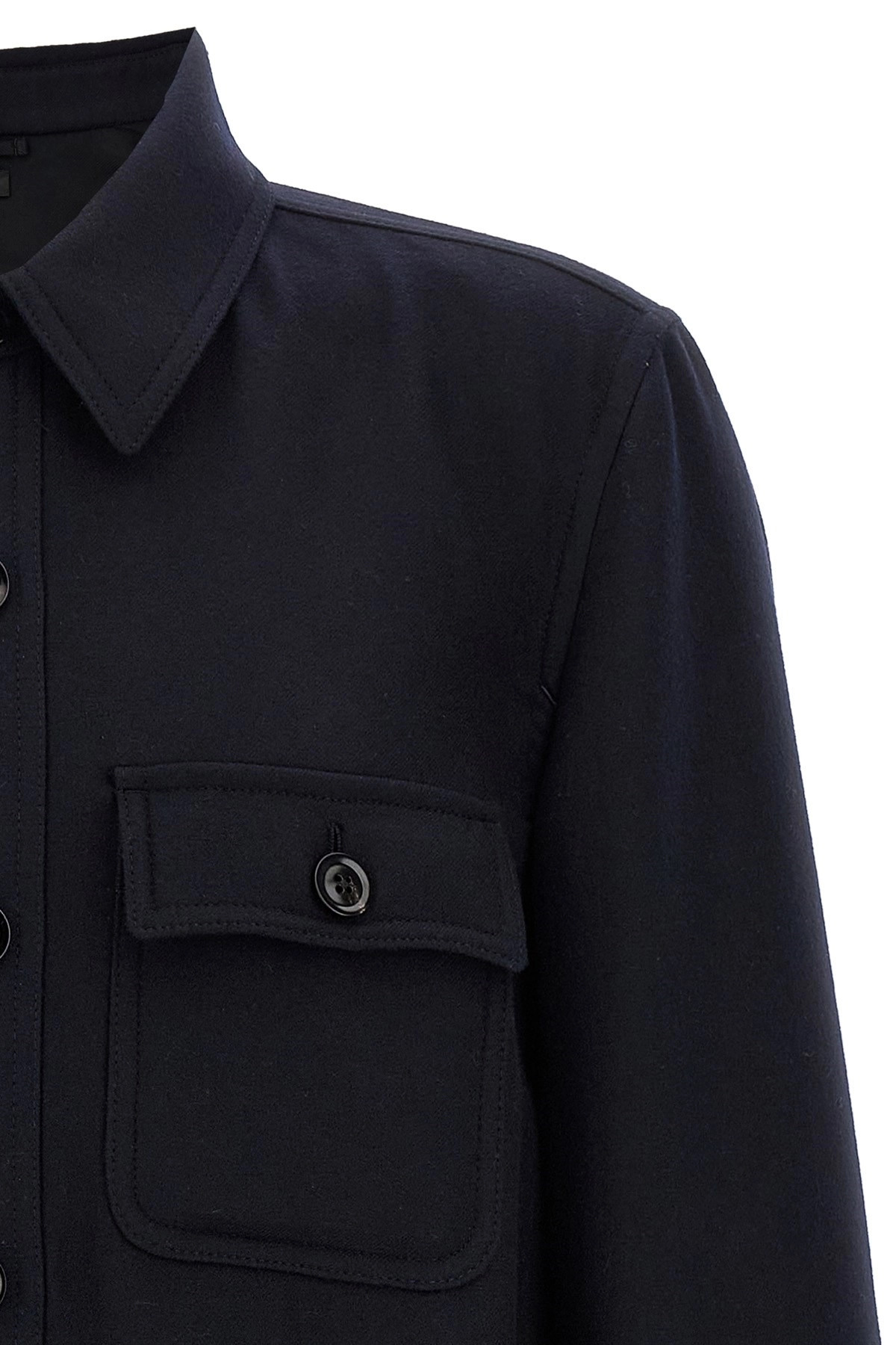 'Double Splittable Light Wool' overshirt - 3