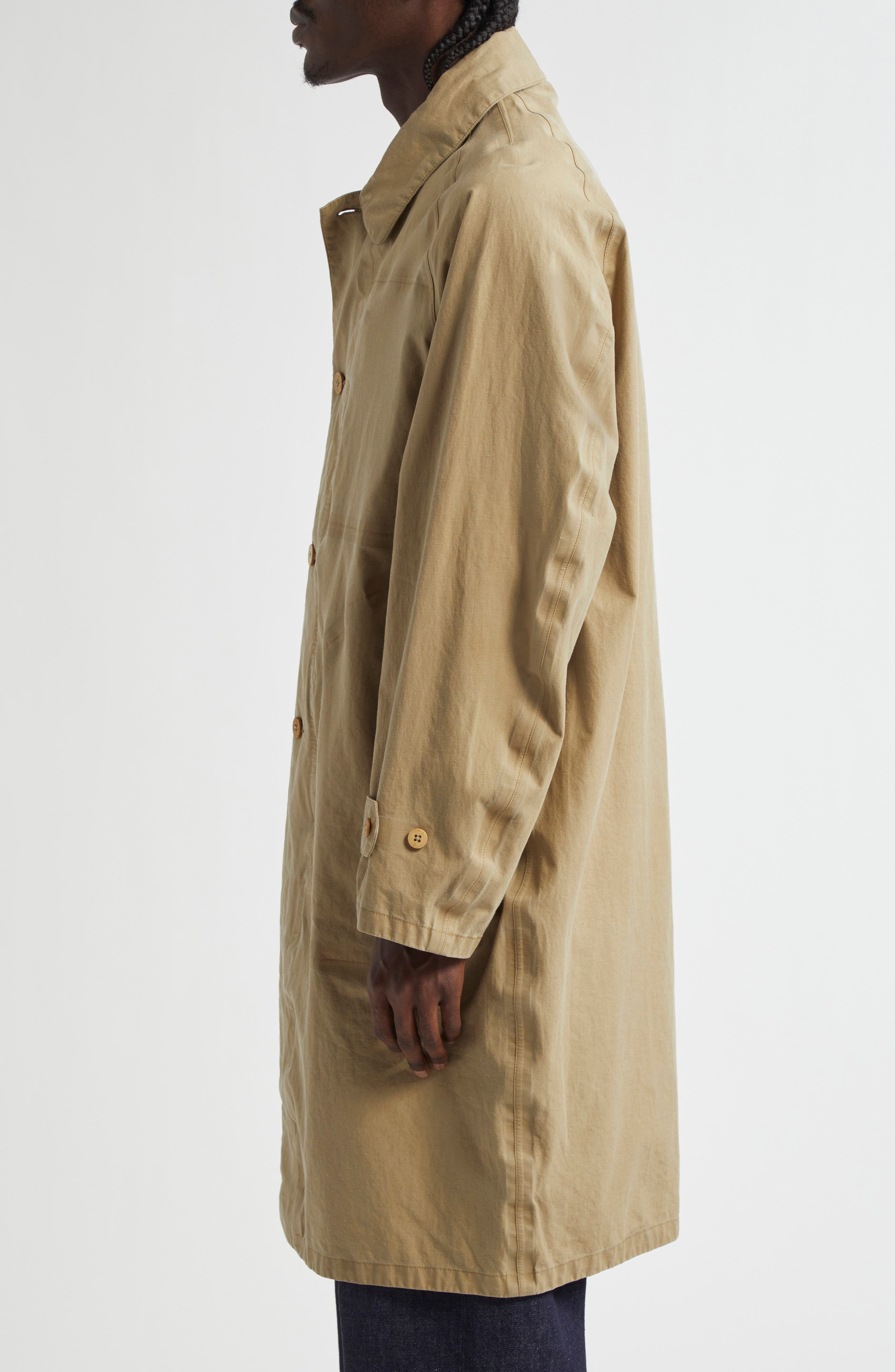 VISVIM Henderson 3L Laminated Linen Coat in Beige at Nordstrom - 3
