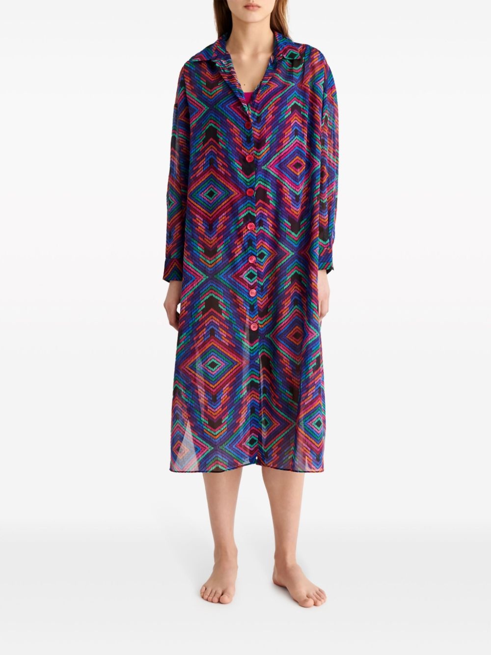 Dj geometric-print shirtdress - 4