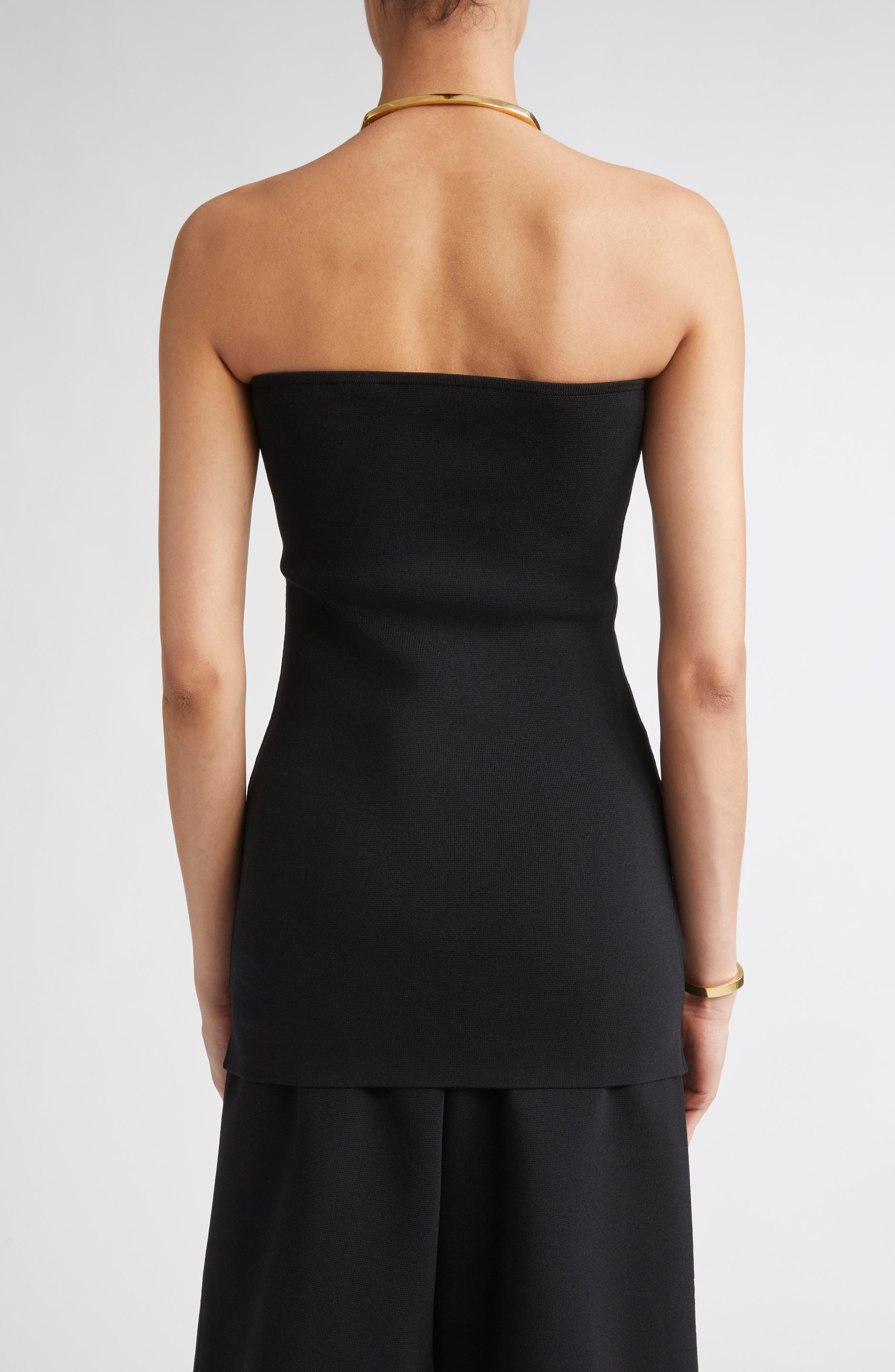 TOTEME Compact Knit Tube Top in Black at Nordstrom - 3