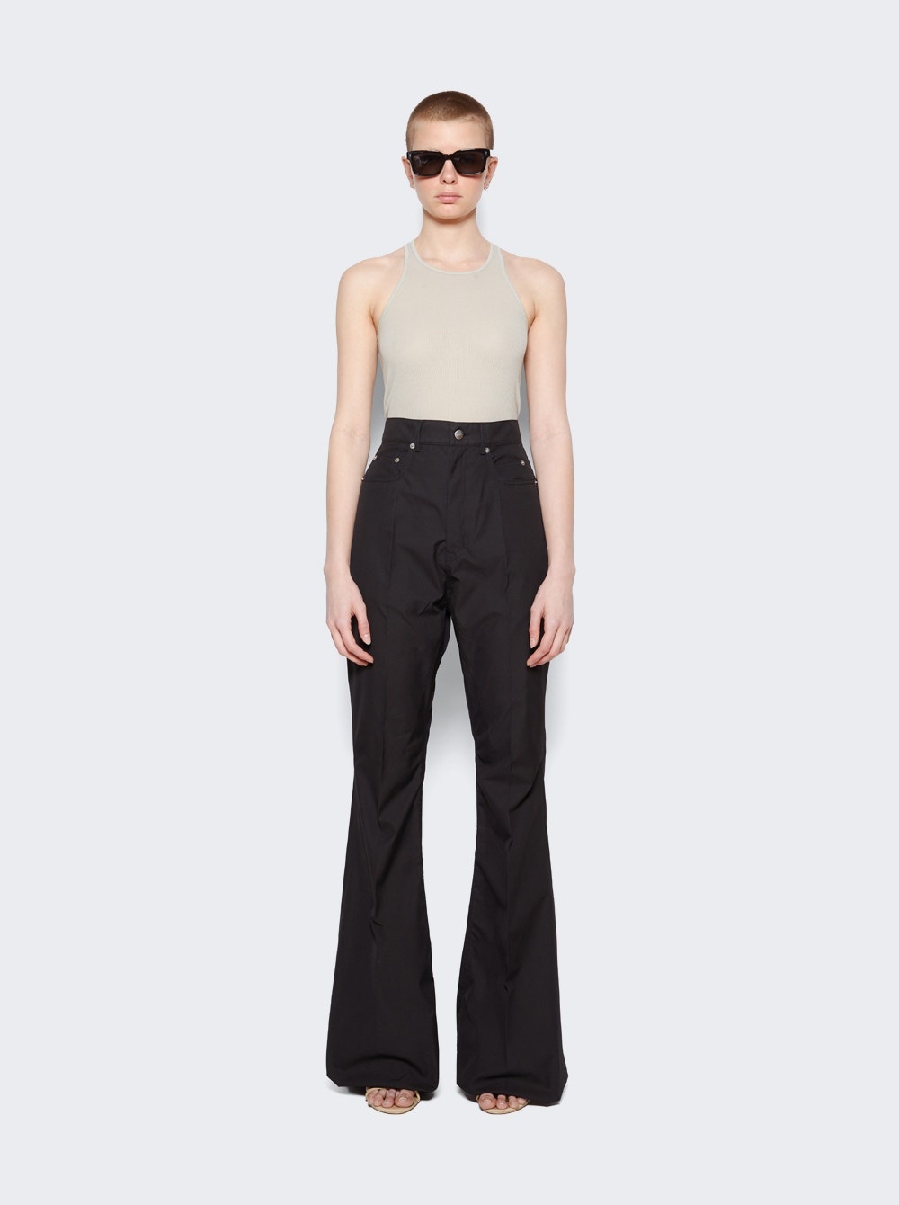 Bolan Bootcut Crepe Taffeta Pants Black - 2