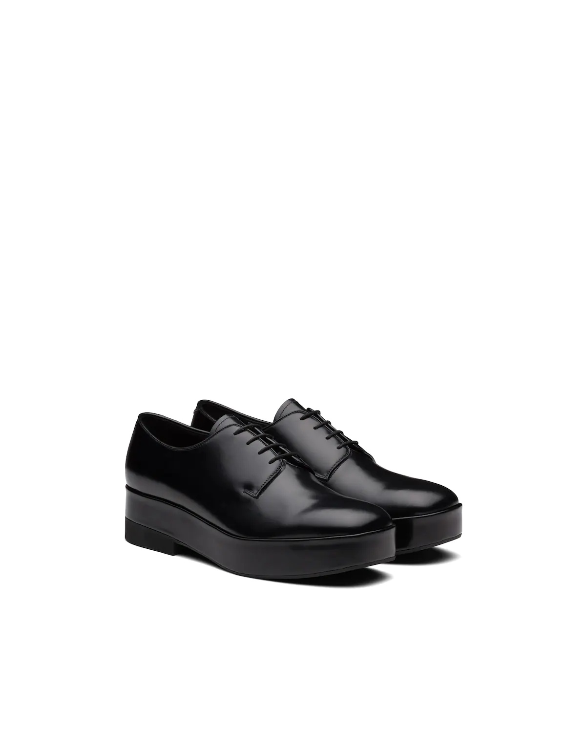 Brushed leather laced derby shoes - 2