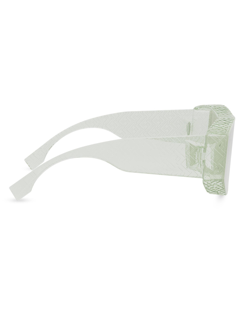 Men Fendi Lab Mask Sunglasses - Light Green Mirror 7