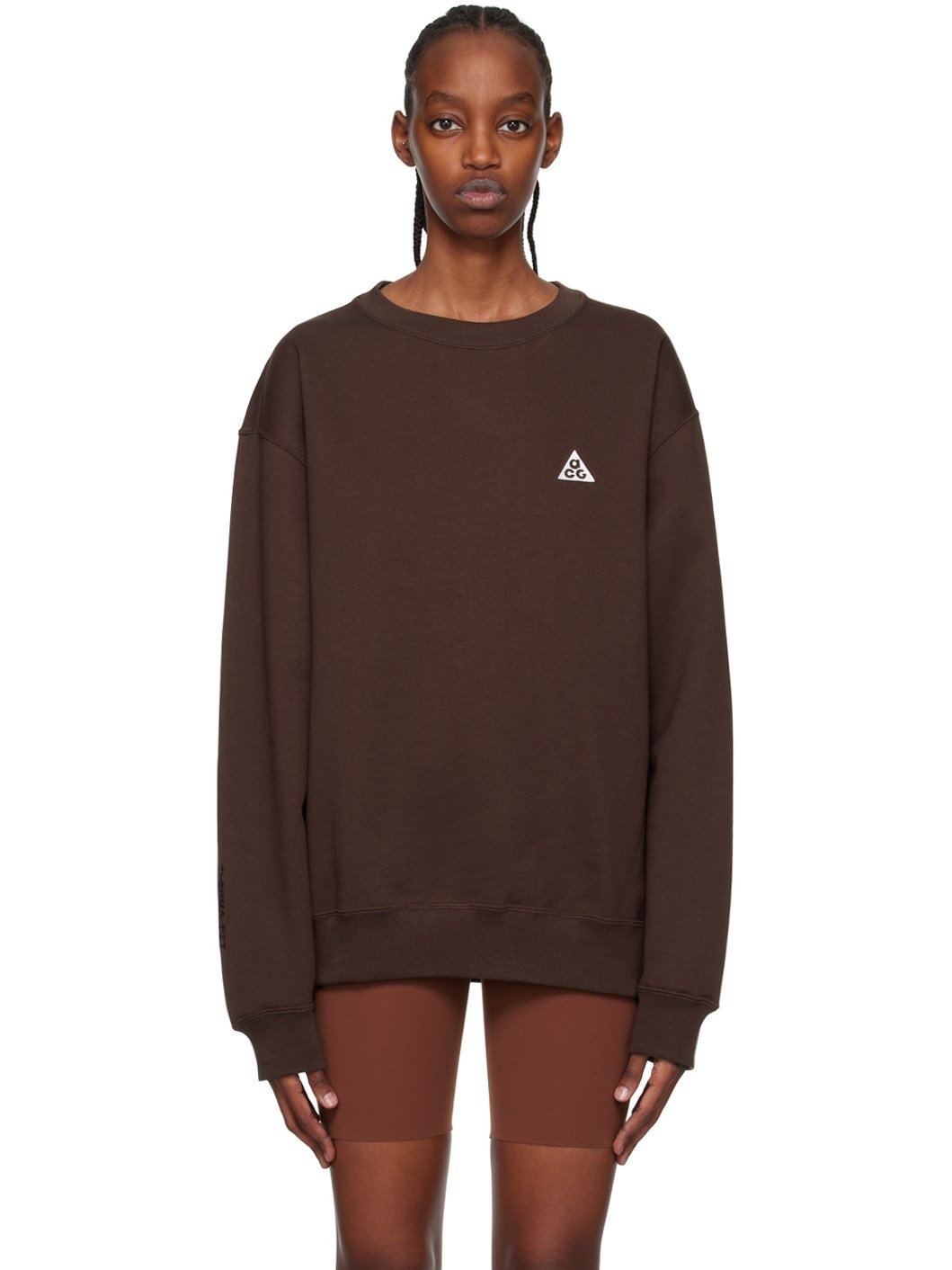 Brown Crewneck Sweatshirt - 1