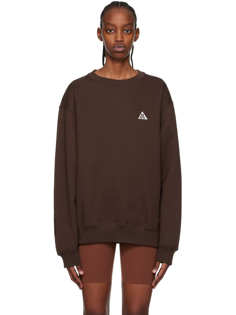 Brown Crewneck Sweatshirt - 1
