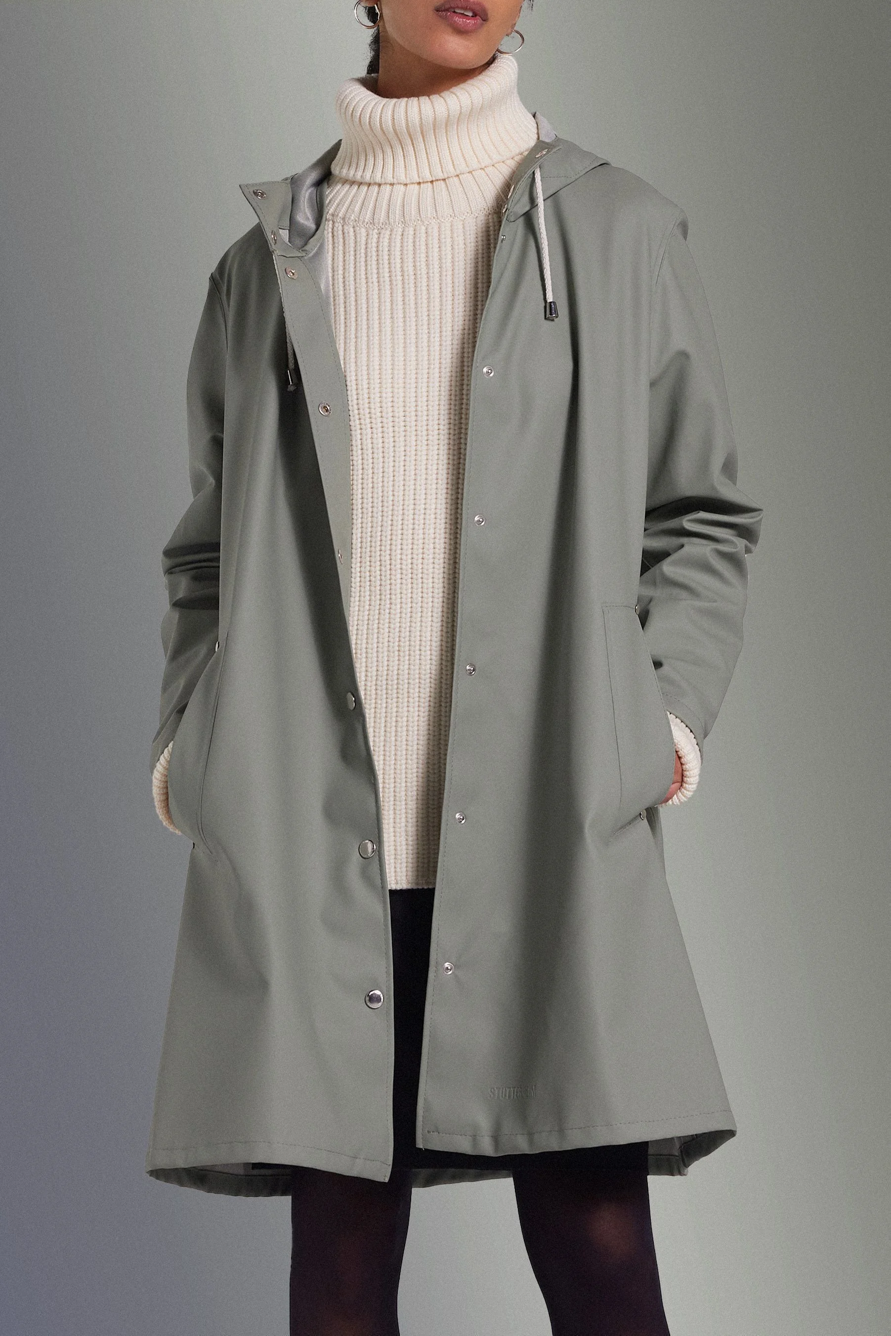 Mosebacke Lightweight Raincoat Khaki Green - 1