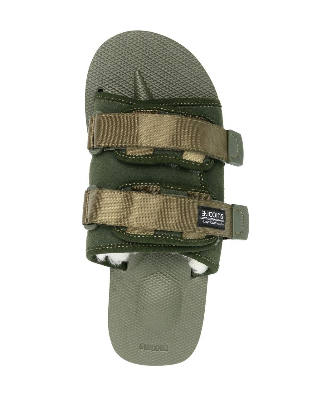 logo-patch slip-on sandals - 4