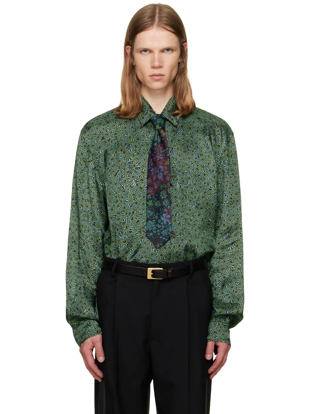 Green Floral Shirt - 1
