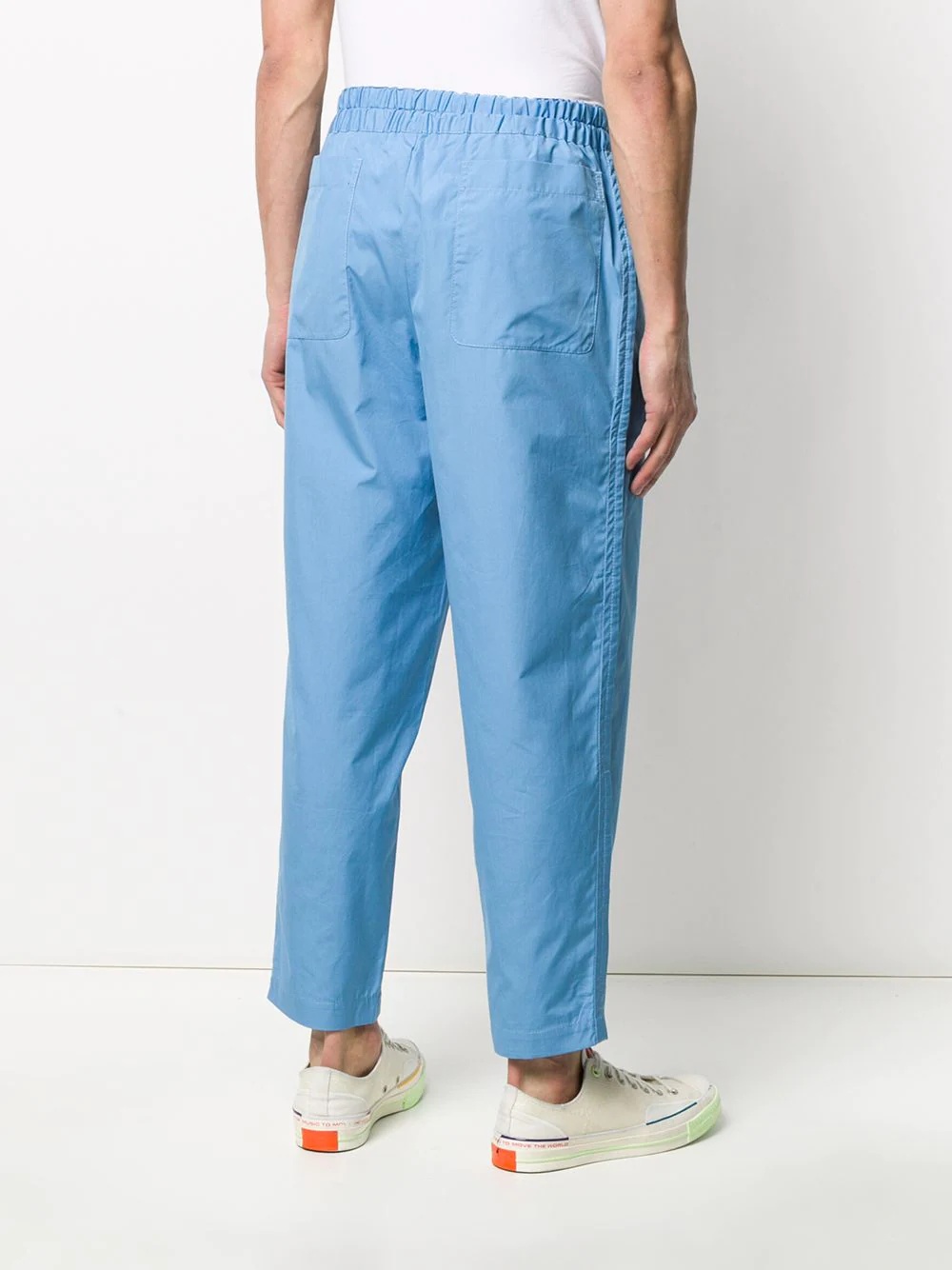 straight-leg cotton trousers - 4