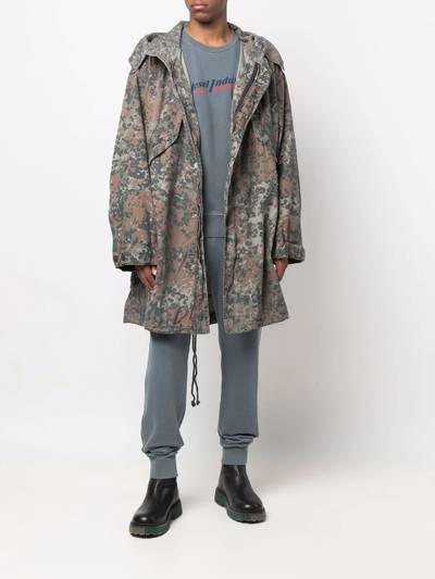 Diesel camouflage-print hooded parka outlook