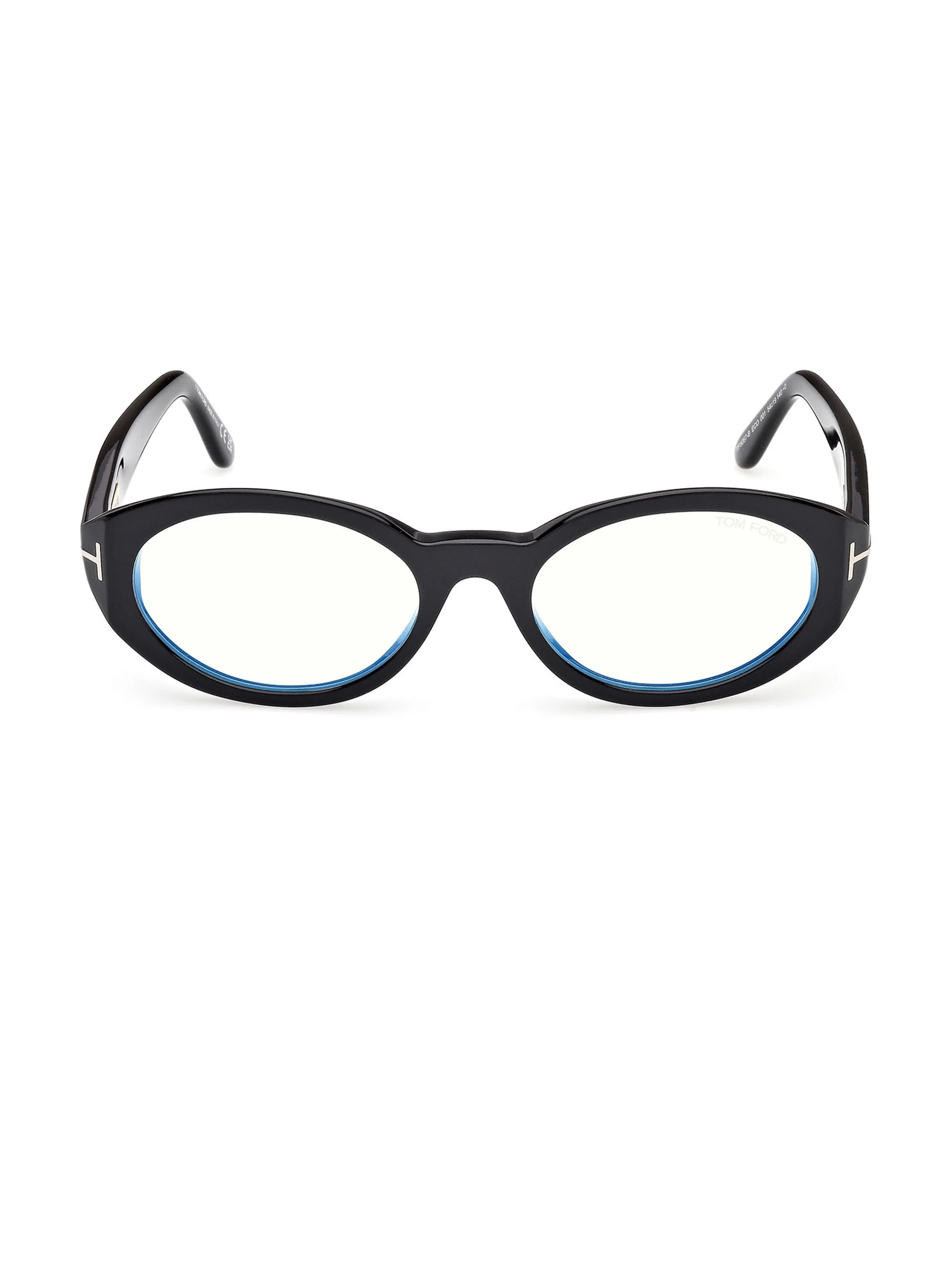 Women's 54MM Oval Optical Eyeglasses - Shiny Black - 1