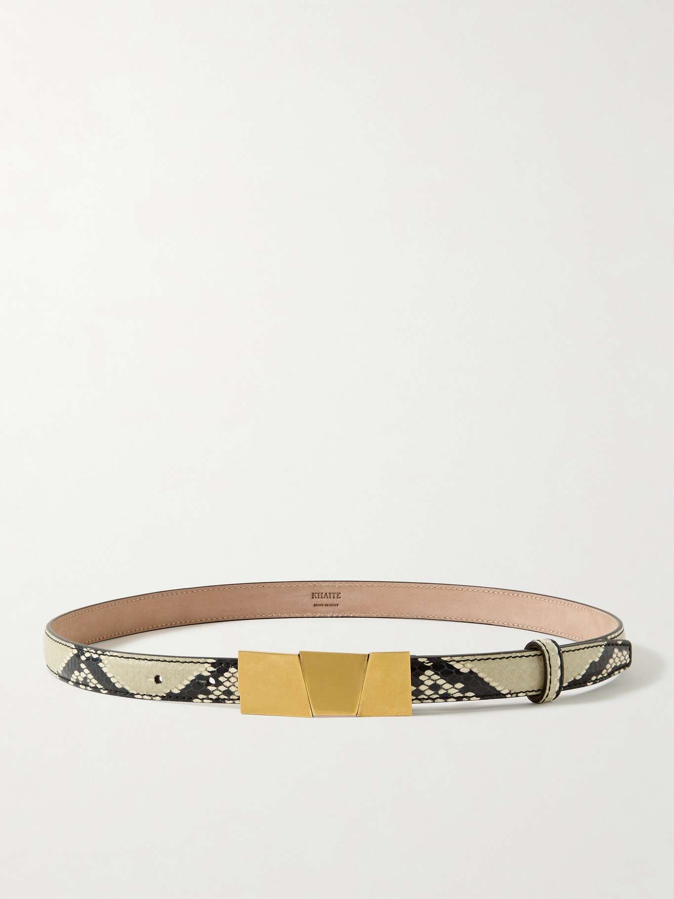 Axel snake-effect leather belt - 1