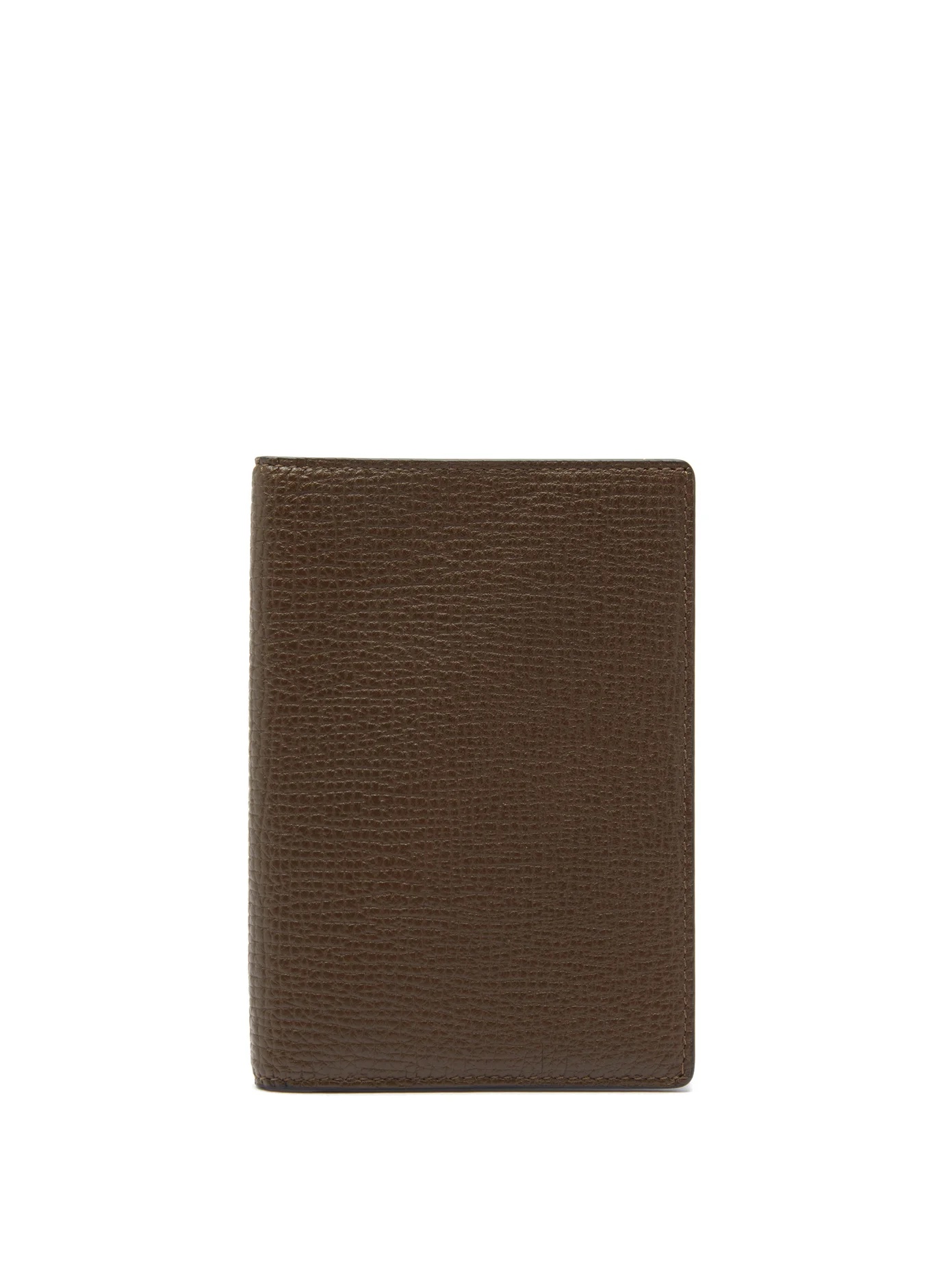 Ludlow grained-leather passport holder - 1