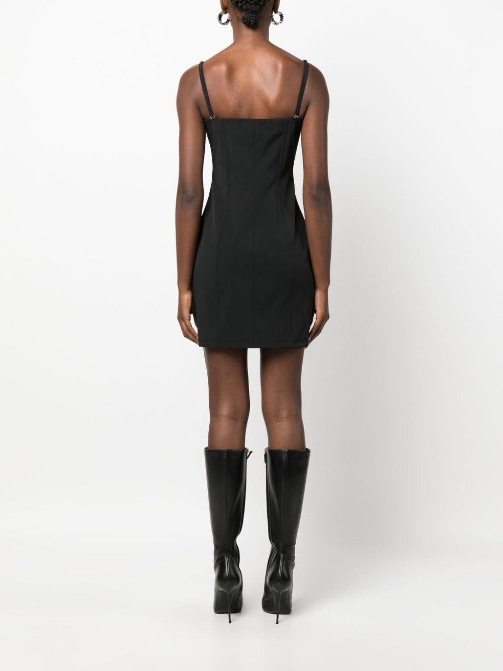 zip-up sleeveless mini dress - 4