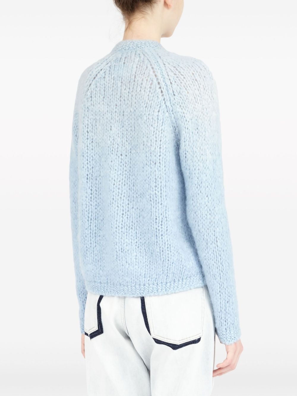 knitted mohair-blend cardigan - 4