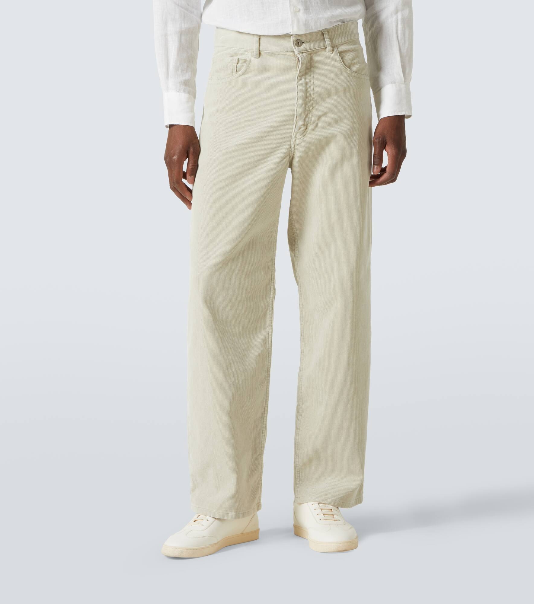Cotton corduroy wide-leg pants - 3