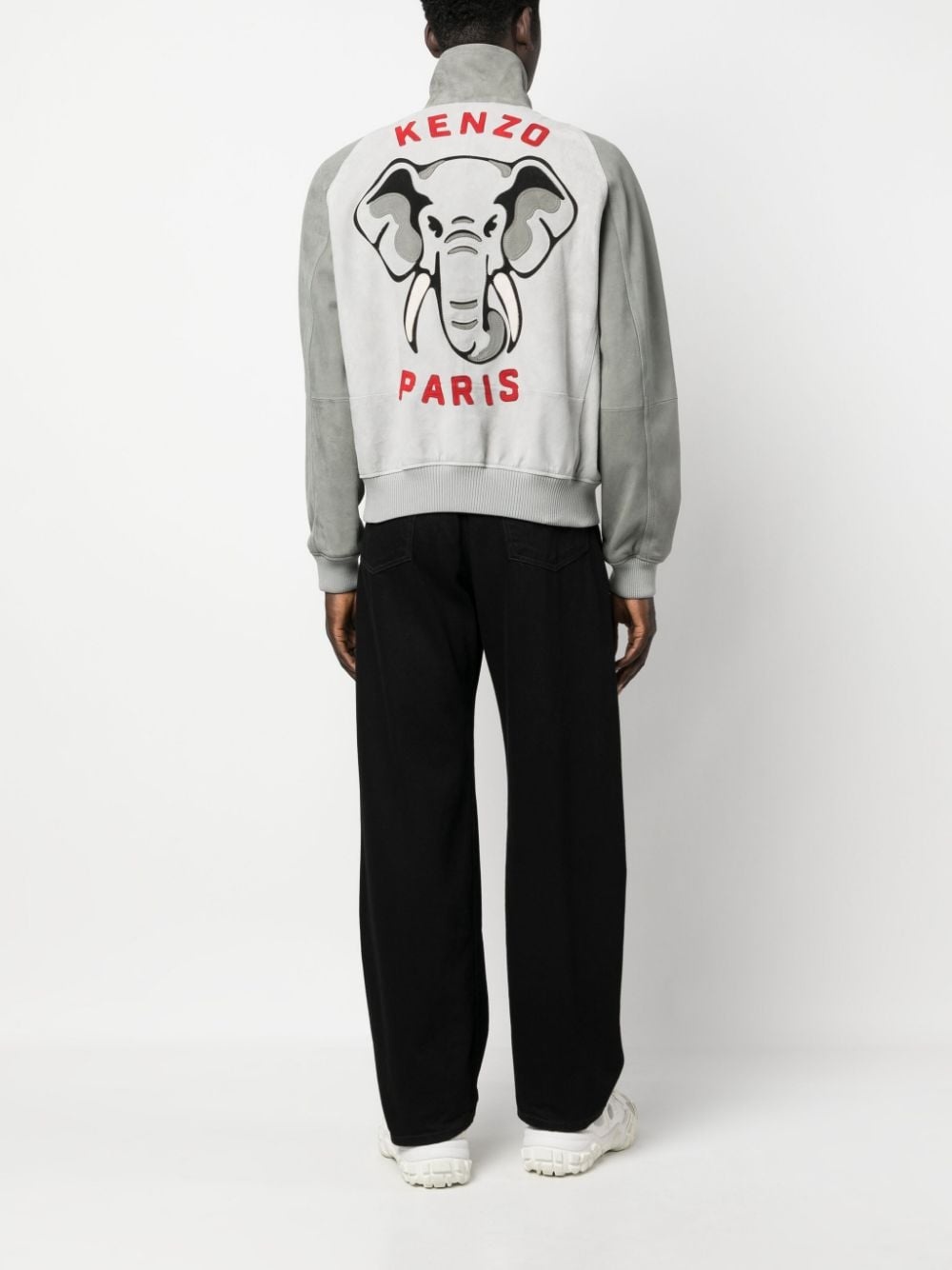 elephant-print varsity jacket - 2
