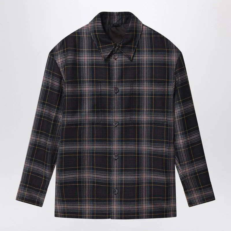 Fendi Go-To Jacket Tartan Brown Men - 1