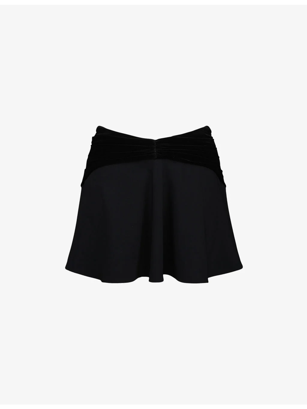 Asa Flounce-Detail Georgette And Velvet Mini Skirt - 1