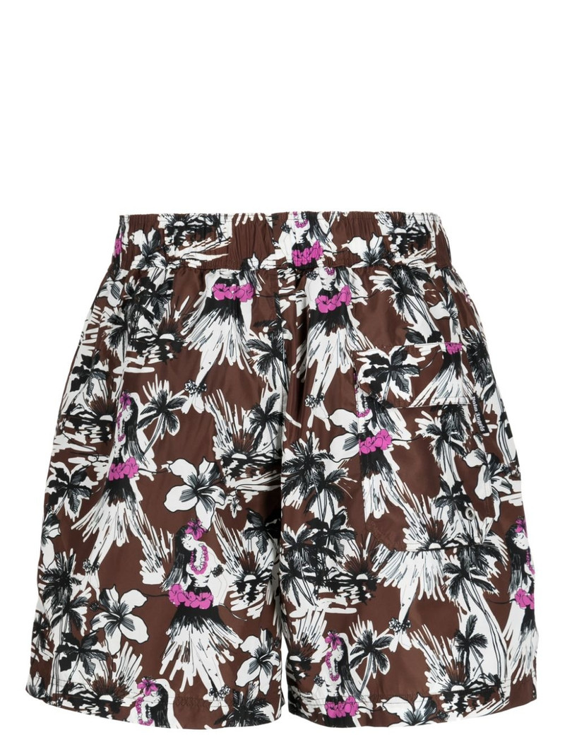 Palm Angels Hula floral-motif swim shorts outlook