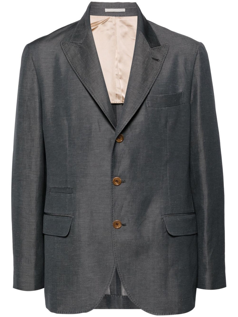 single-breasted wool-blend blazer 1