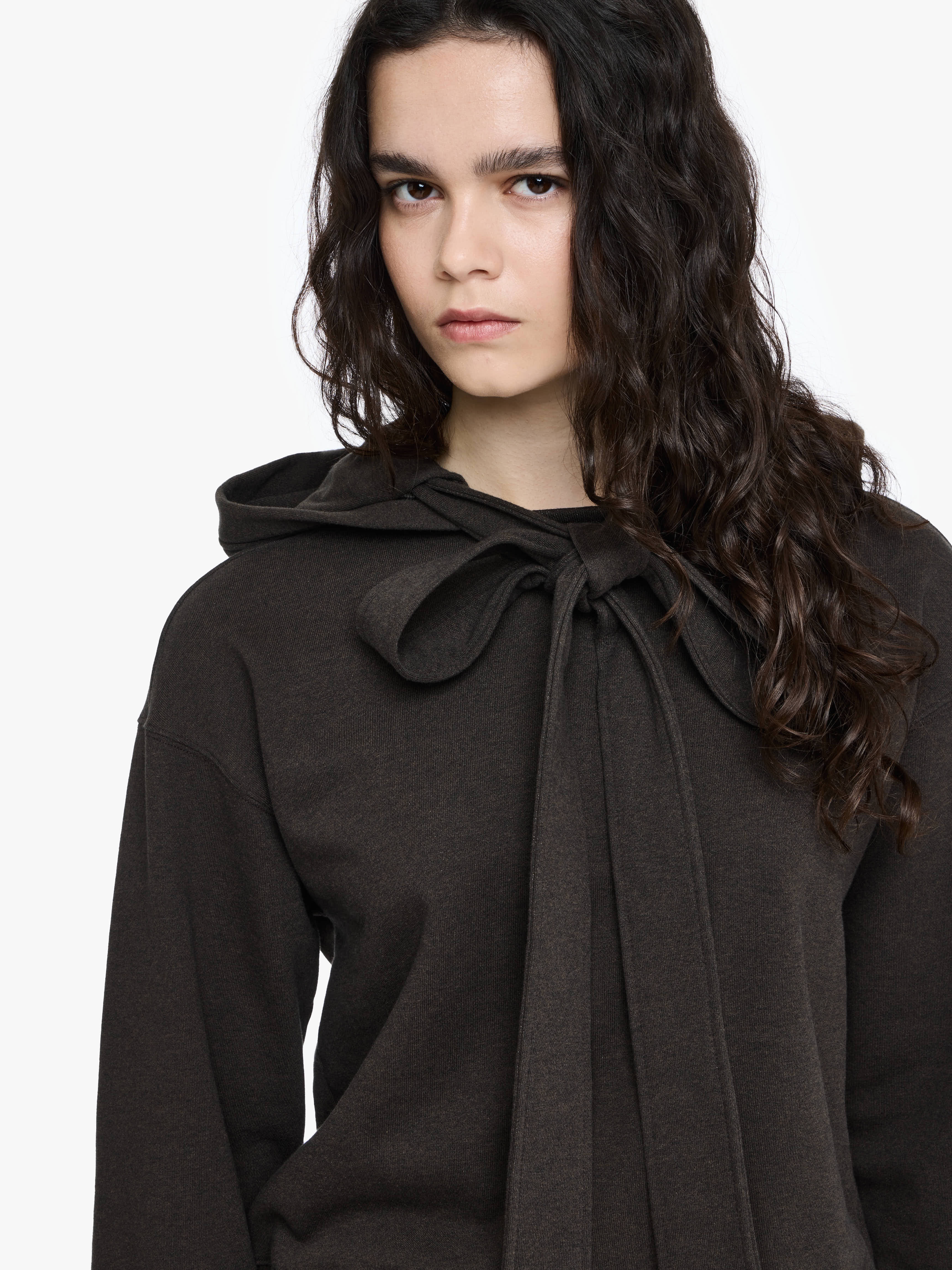 TIED BOW HOODIE - 4