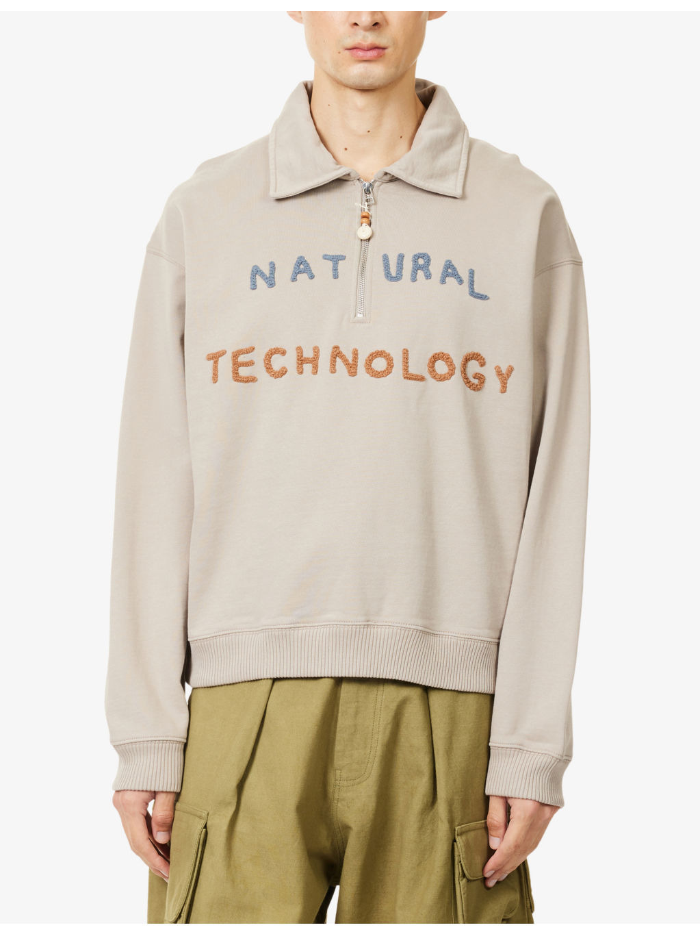 Geo Embroidered Cotton-Jersey Sweatshirt - 3