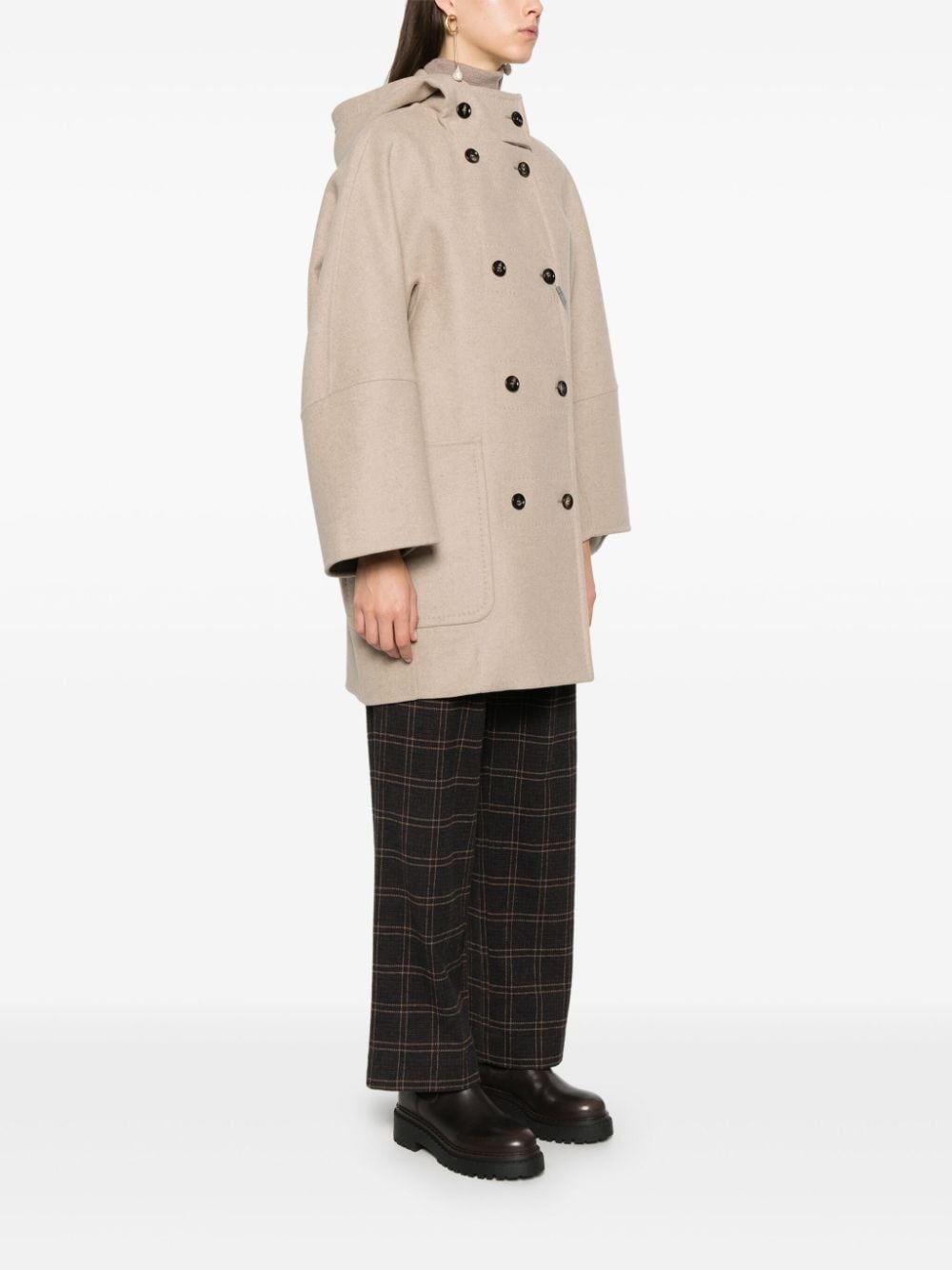 コート Max Mara Arturo Coat MaxMara ウール カシミア ダブルブレスト フード付コート Arturo