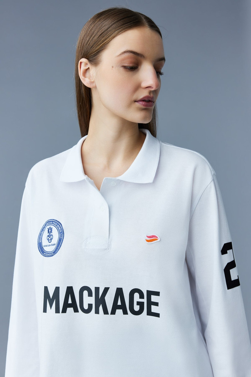 BRETT Long-sleeve pique polo 5