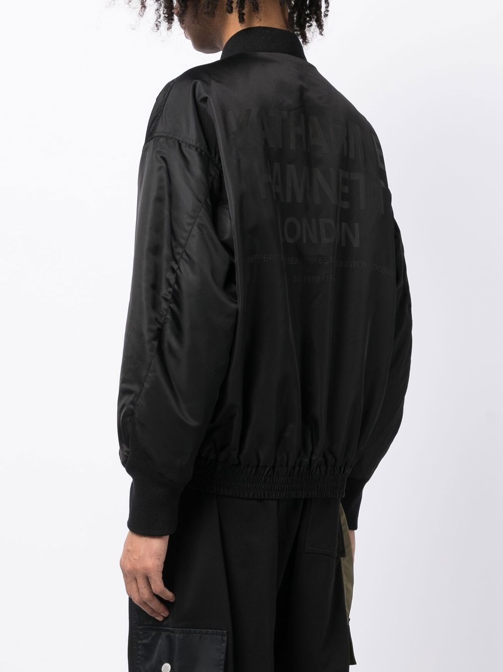 embroidered zip-up bomber jacket - 4
